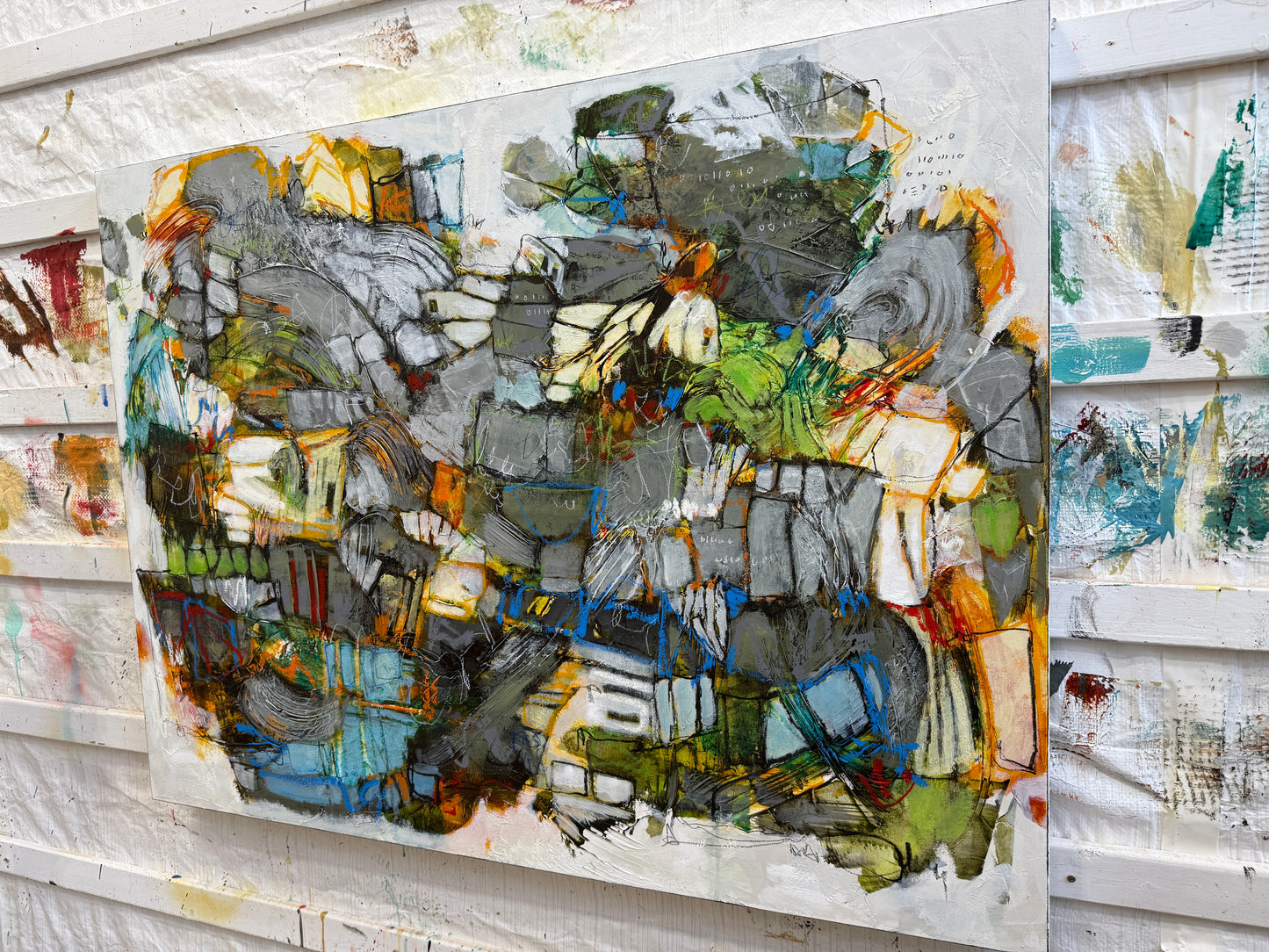 abstract acrylic painting lori mirabelli