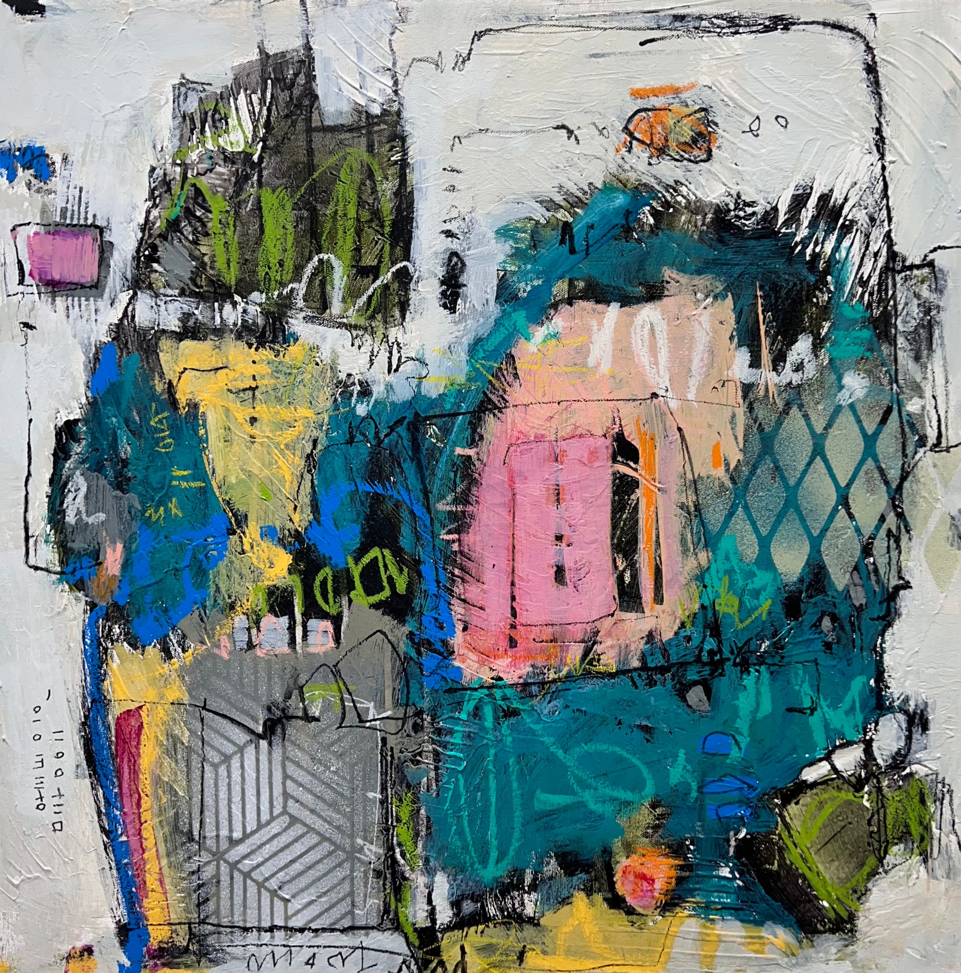 Abstract painting on Canvas Lori Mirabelli