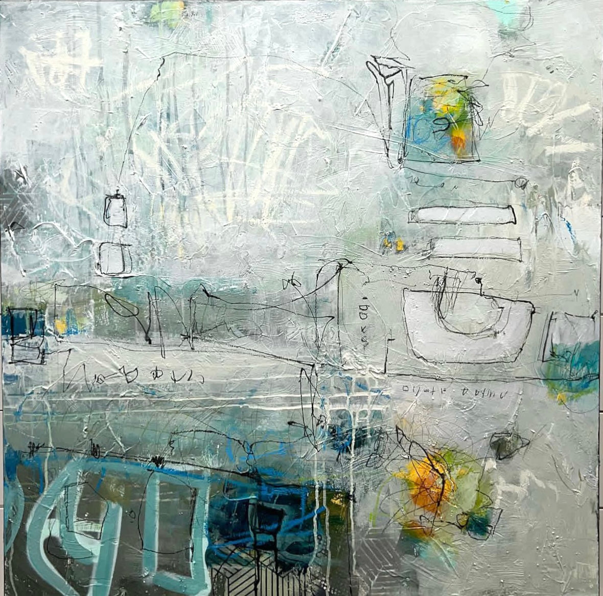 Fine Art Painting | 36x36 | Sunset Blvd