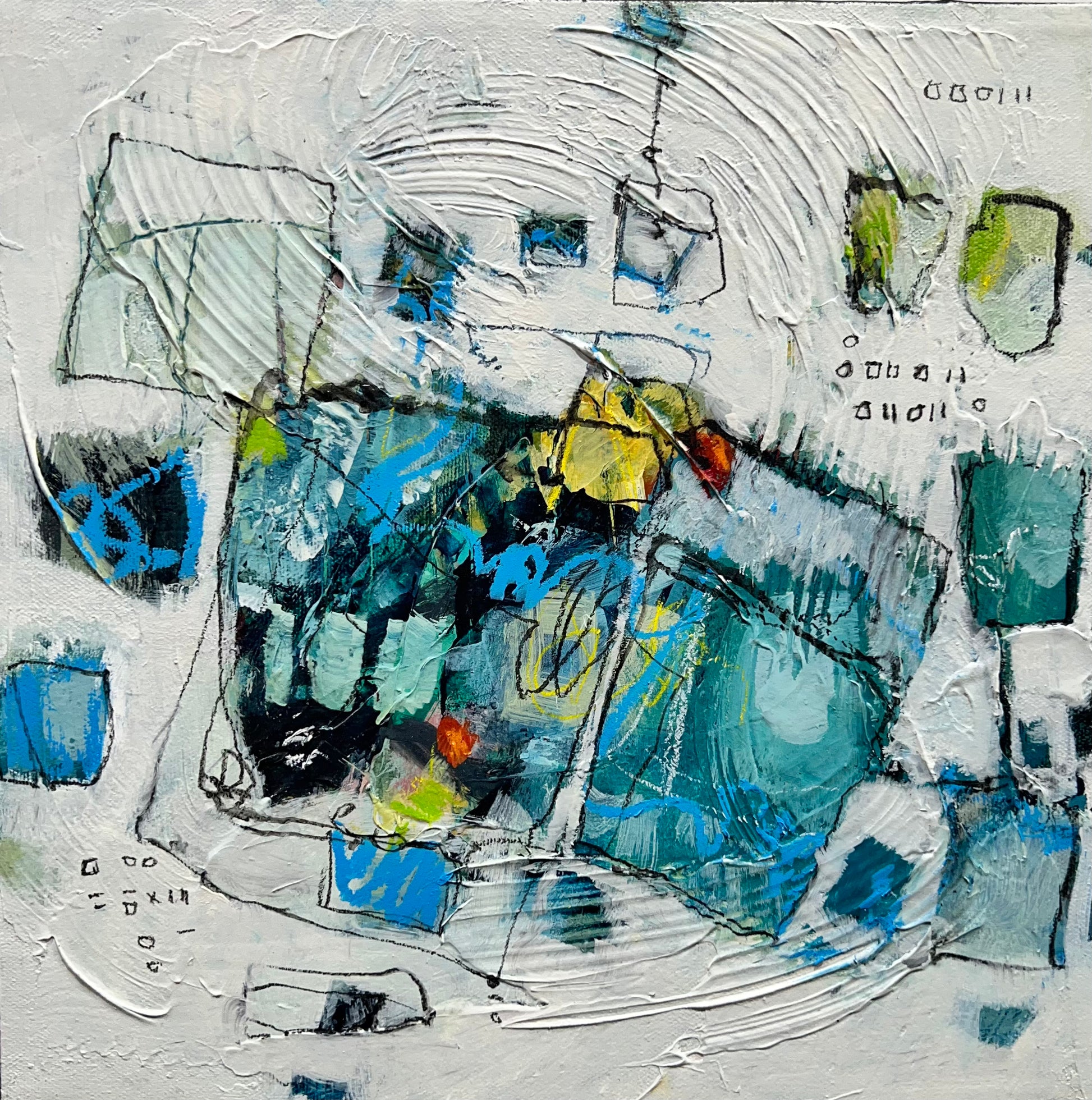 colorful abstract paintings for sale 12x12 lori mirabelli toronto ottawa new york