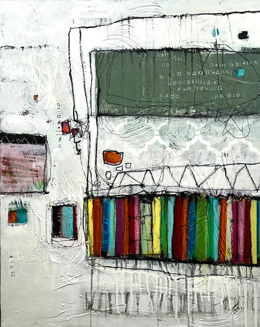 colorful abstract art of canvas lori mirabelli art toronto