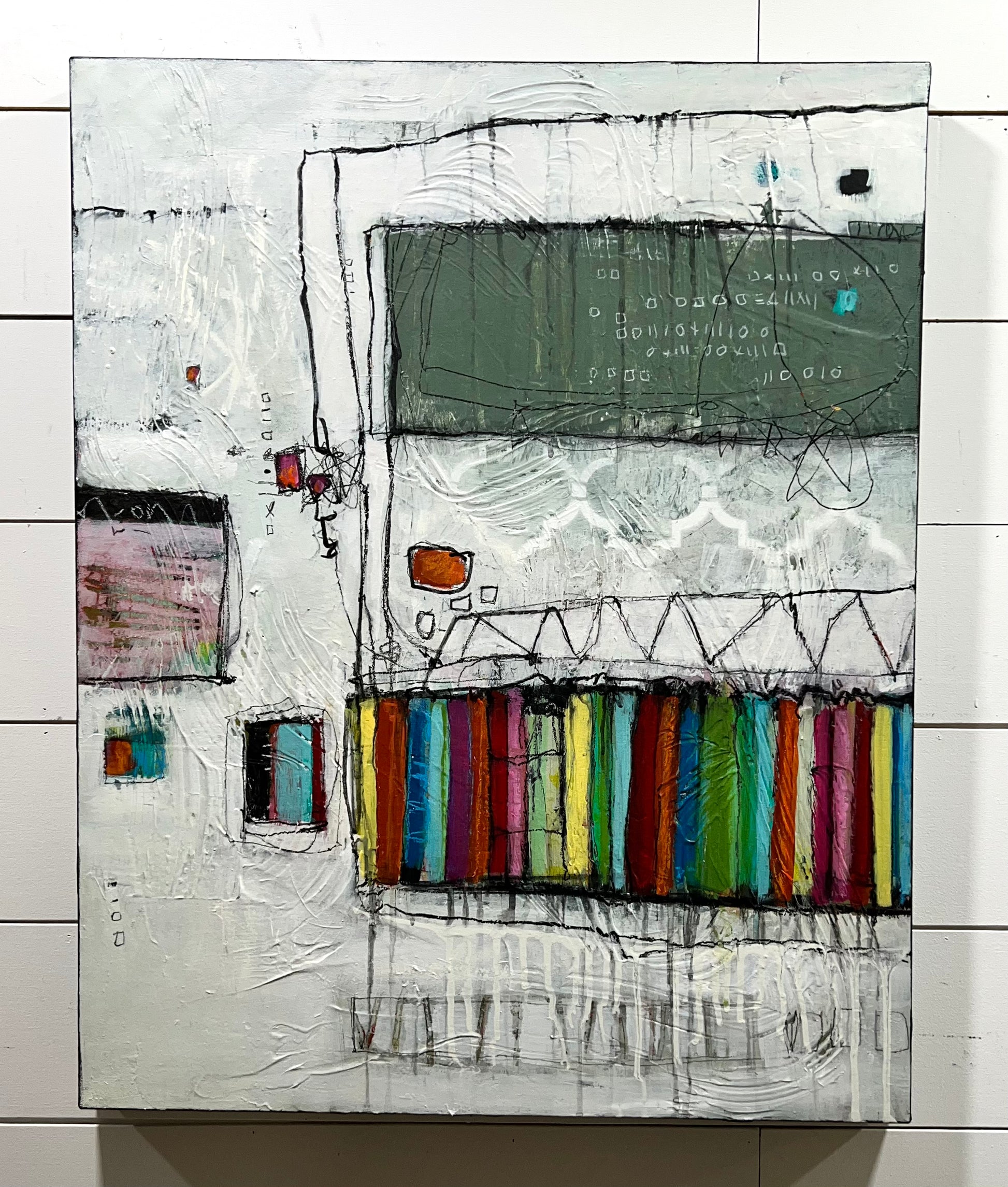 colorful abstract art of canvas lori mirabelli art toronto