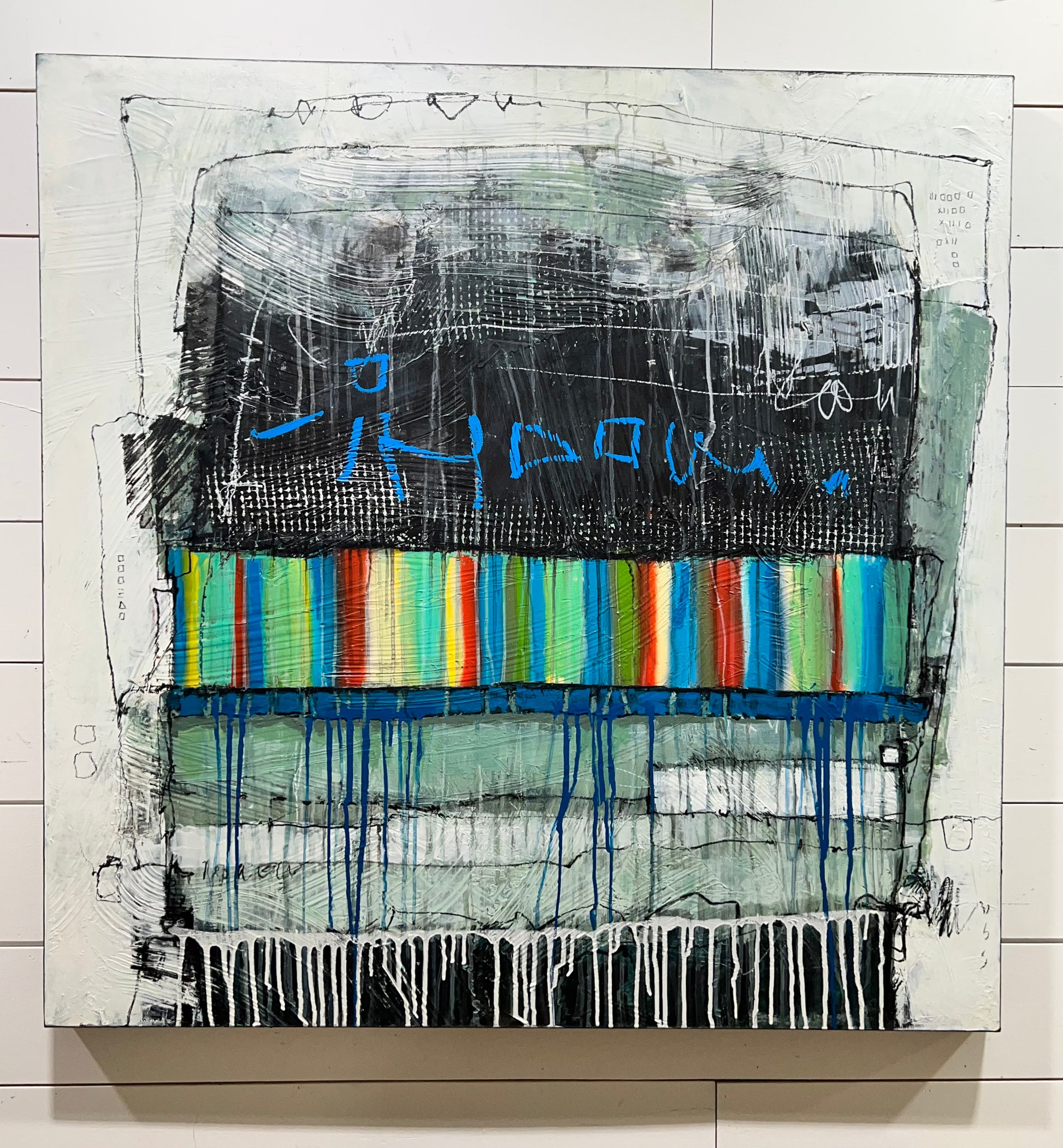 colorful abstract art of canvas lori mirabelli art toronto