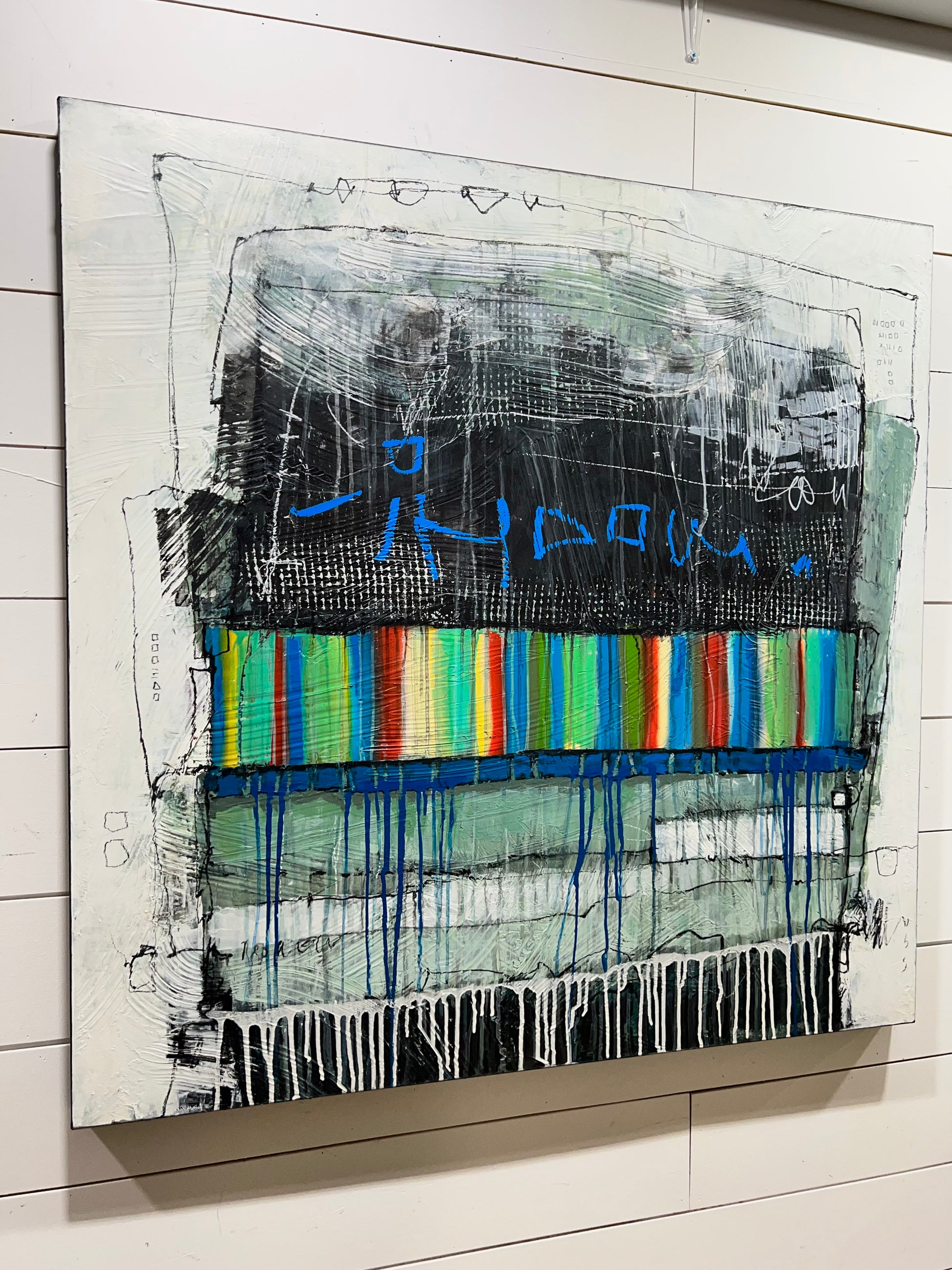 colorful abstract art of canvas lori mirabelli art toronto