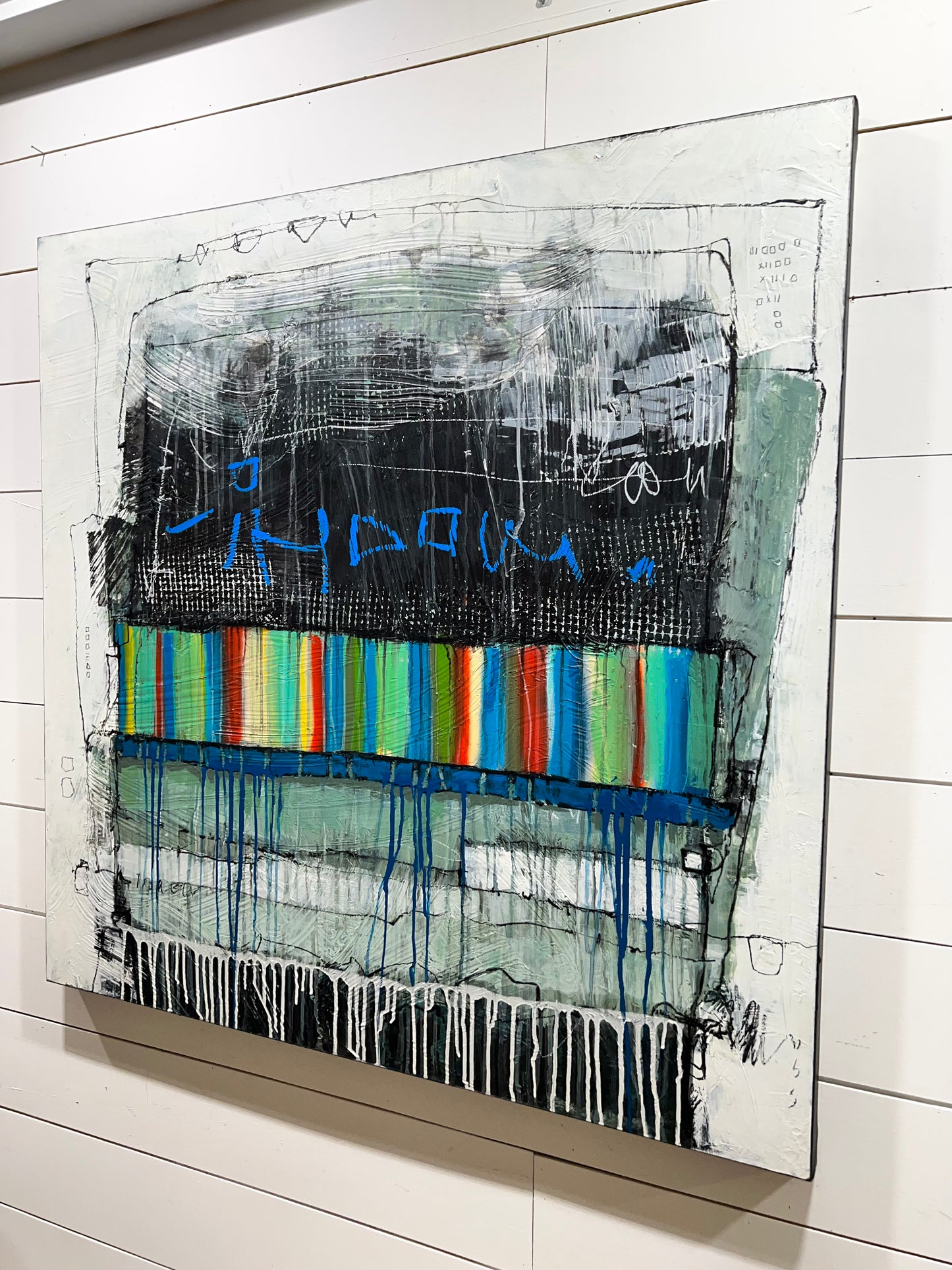 colorful abstract art of canvas lori mirabelli art toronto