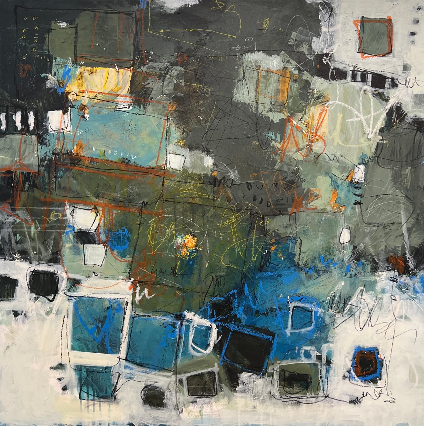 RESERVED for David Painting | 36x36 | Night Lights