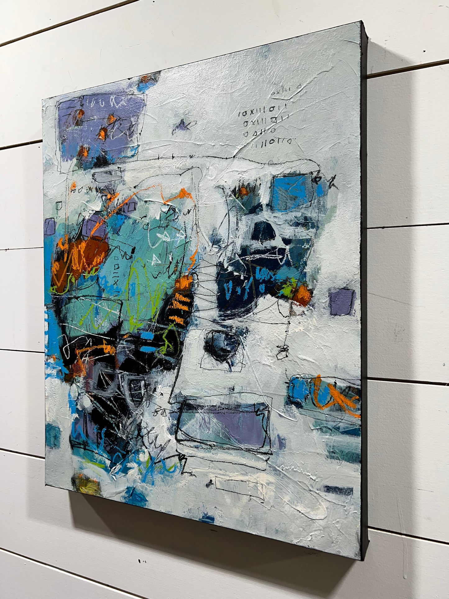 purple abstract painting lori mirabelli