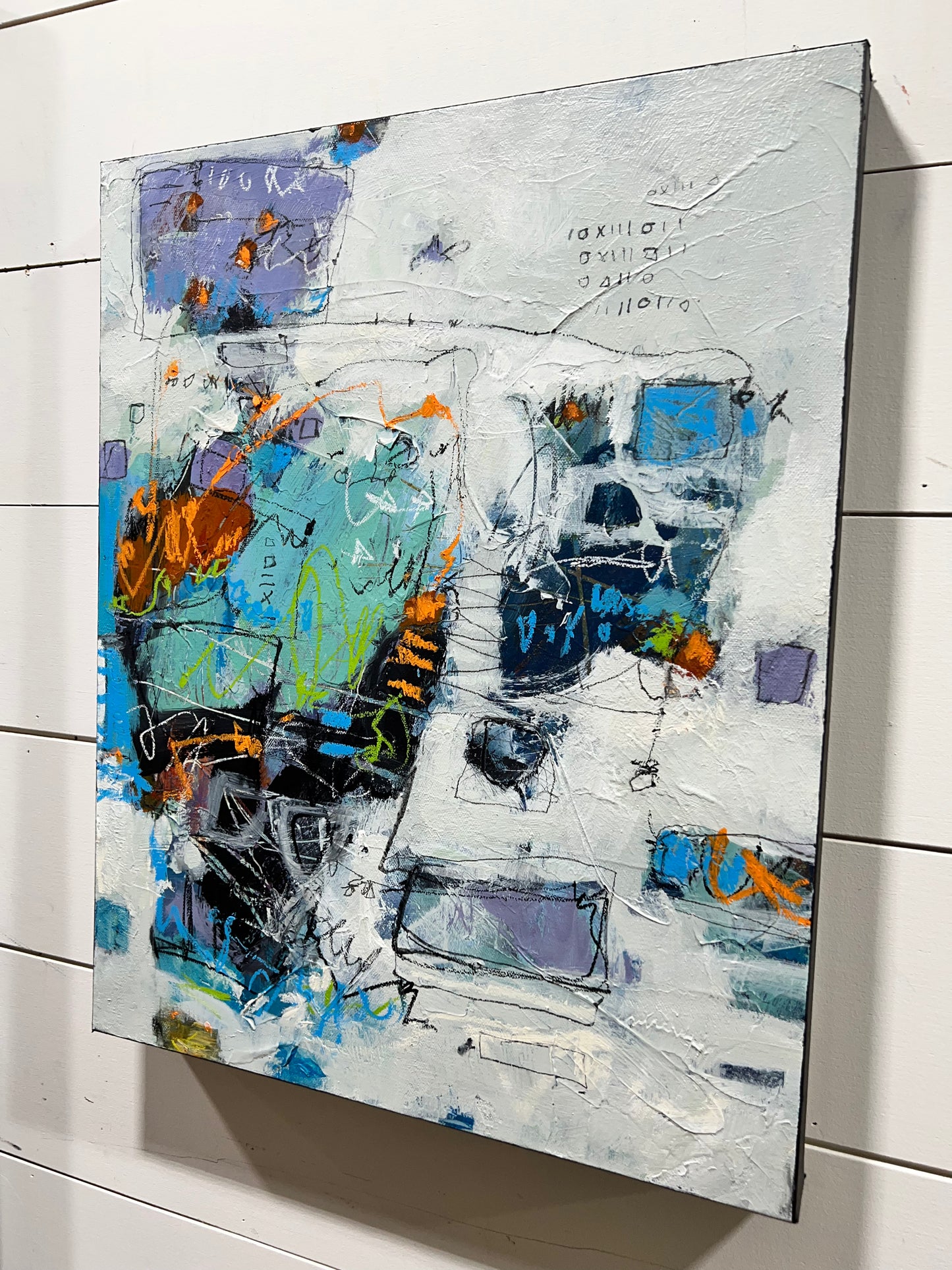 purple abstract painting lori mirabelli