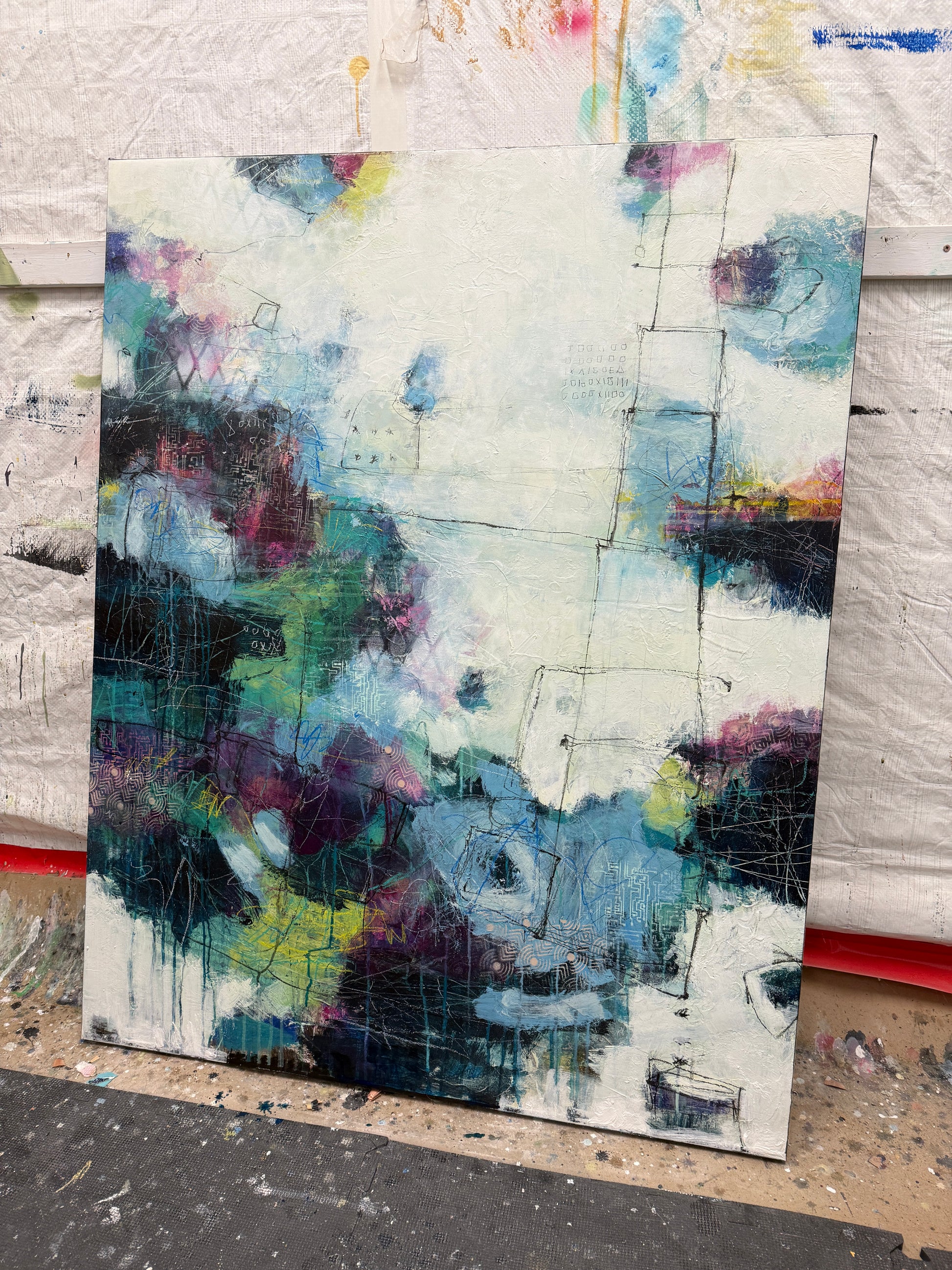 abstract art for sale toronto lori mirabelli 48x38
