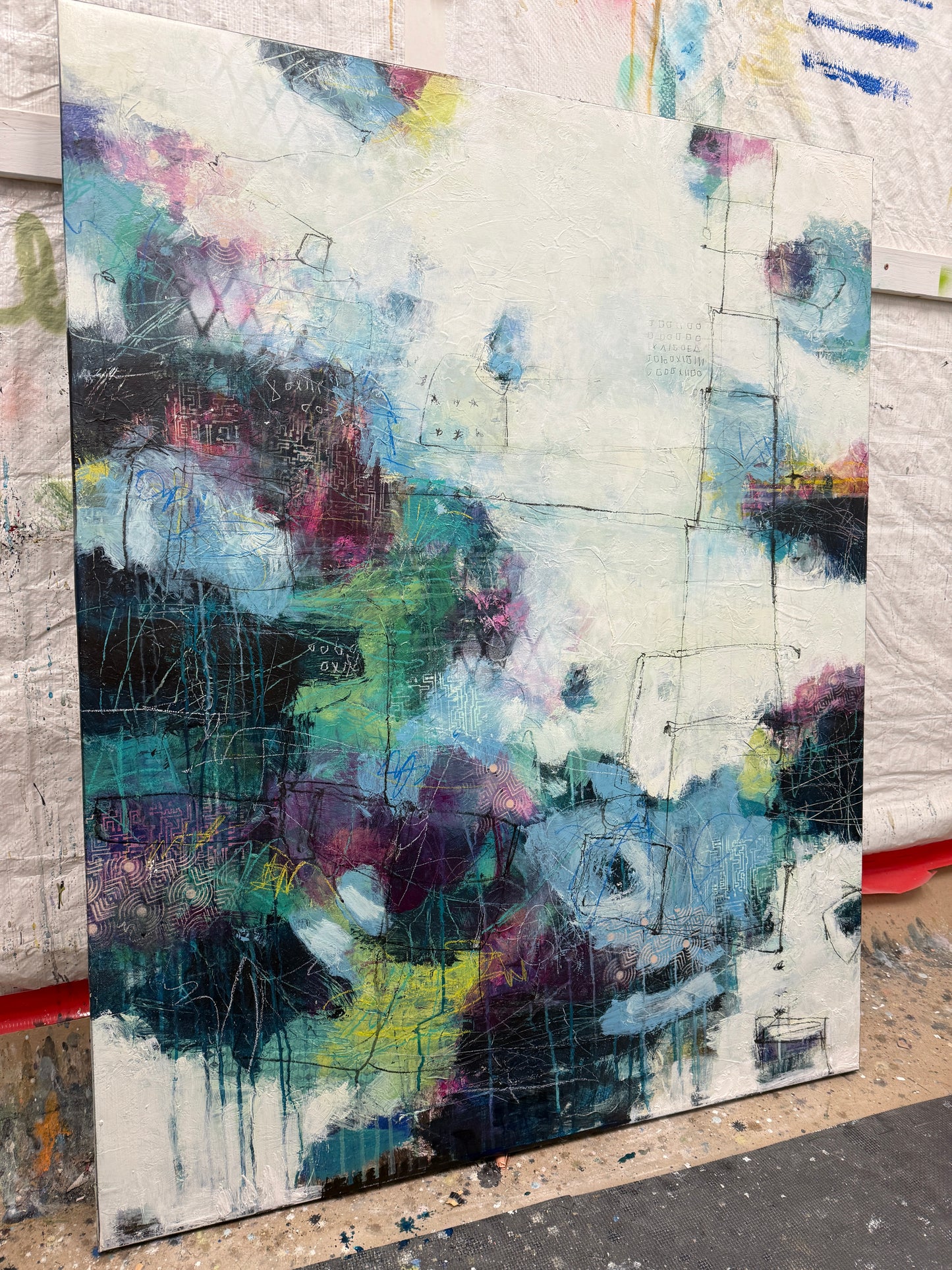 abstract art for sale toronto lori mirabelli 48x38