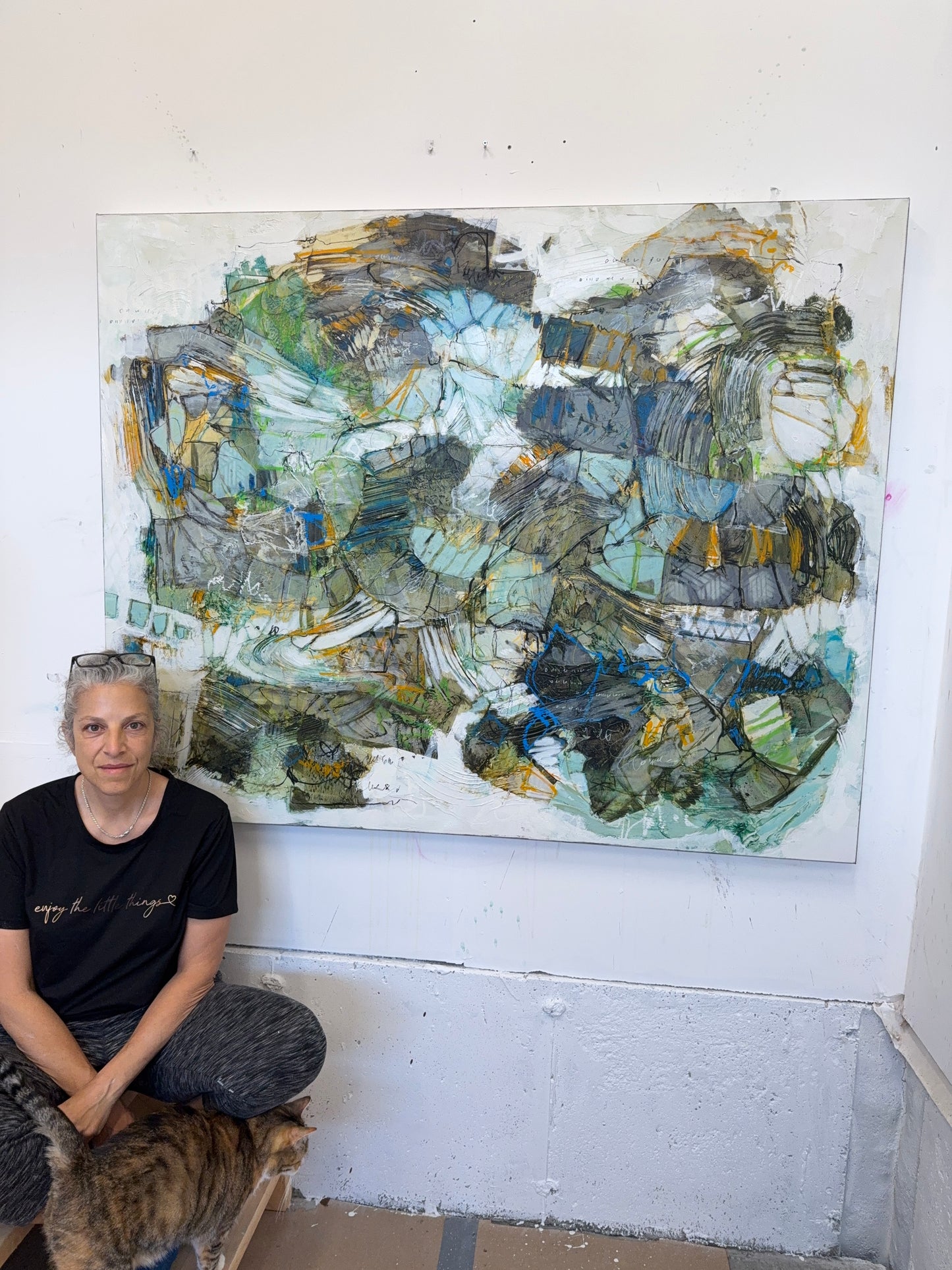 abstract painting 48x60 for sale lori mirabelli