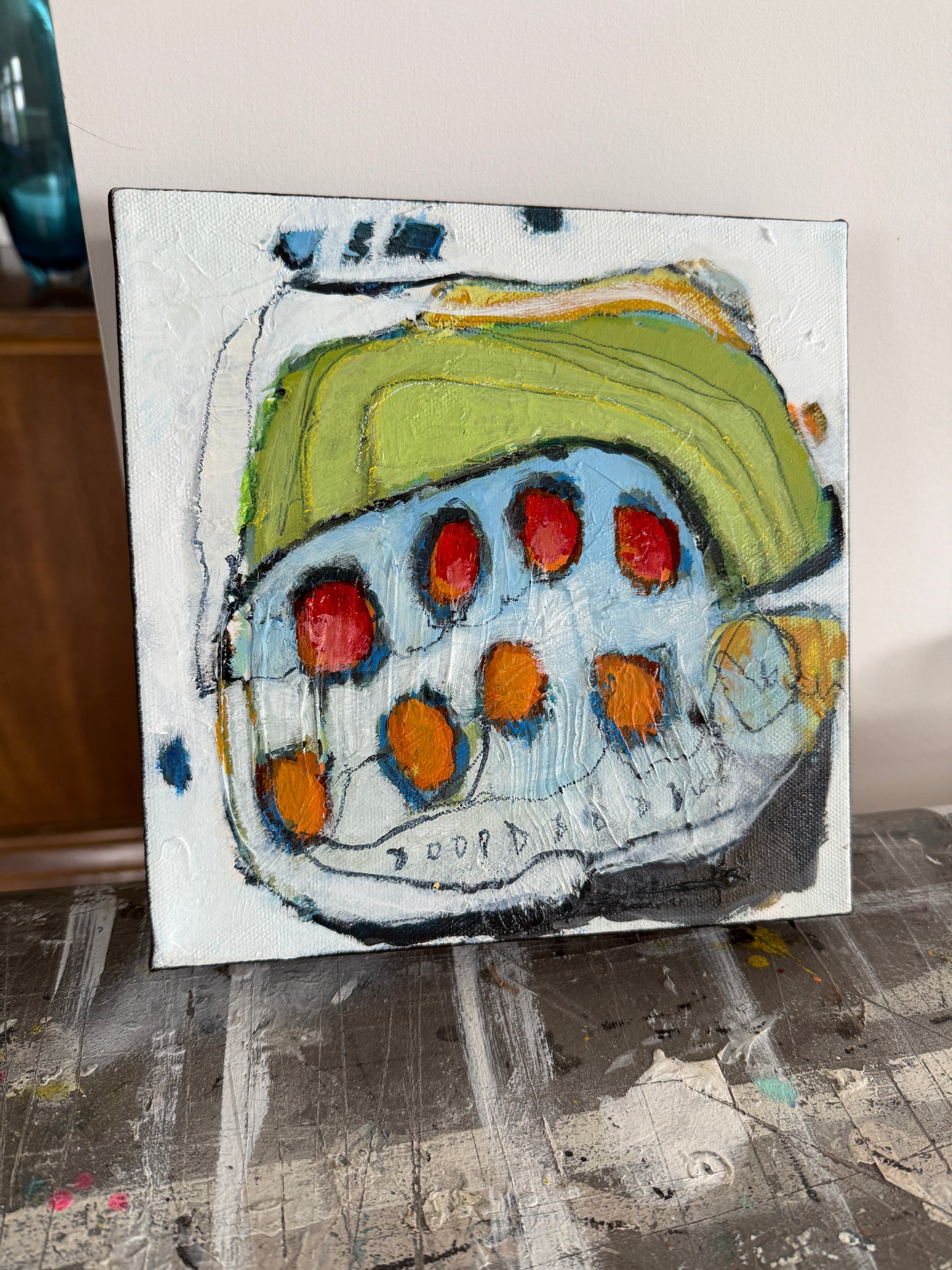 Abstract paintings for sale by Artist Lori Mirabelli 8x8