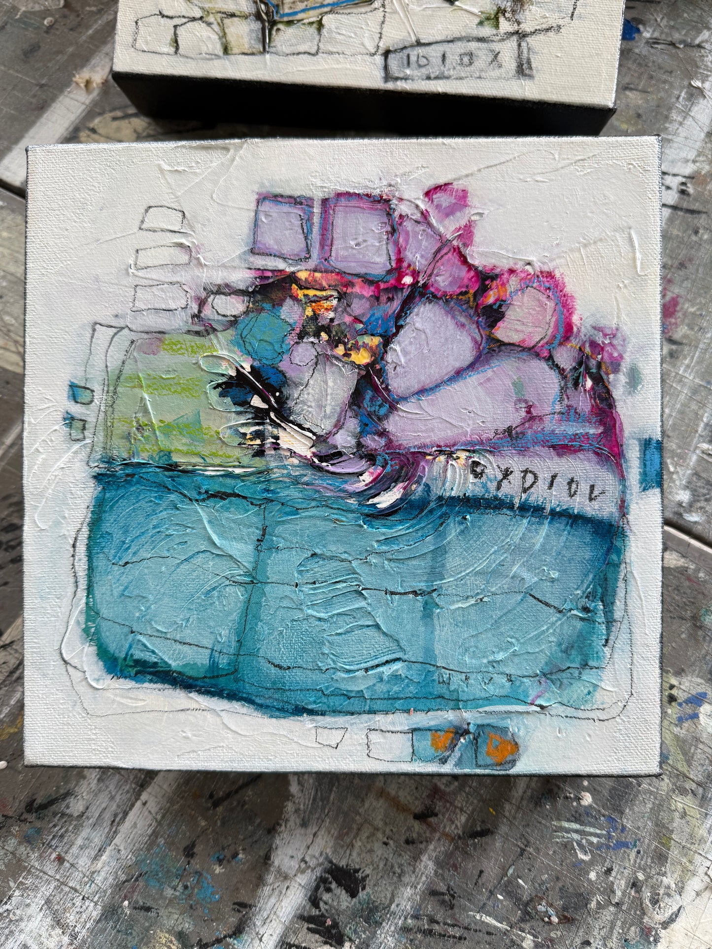 abstract paintings for sale lori mirabelli 8x8