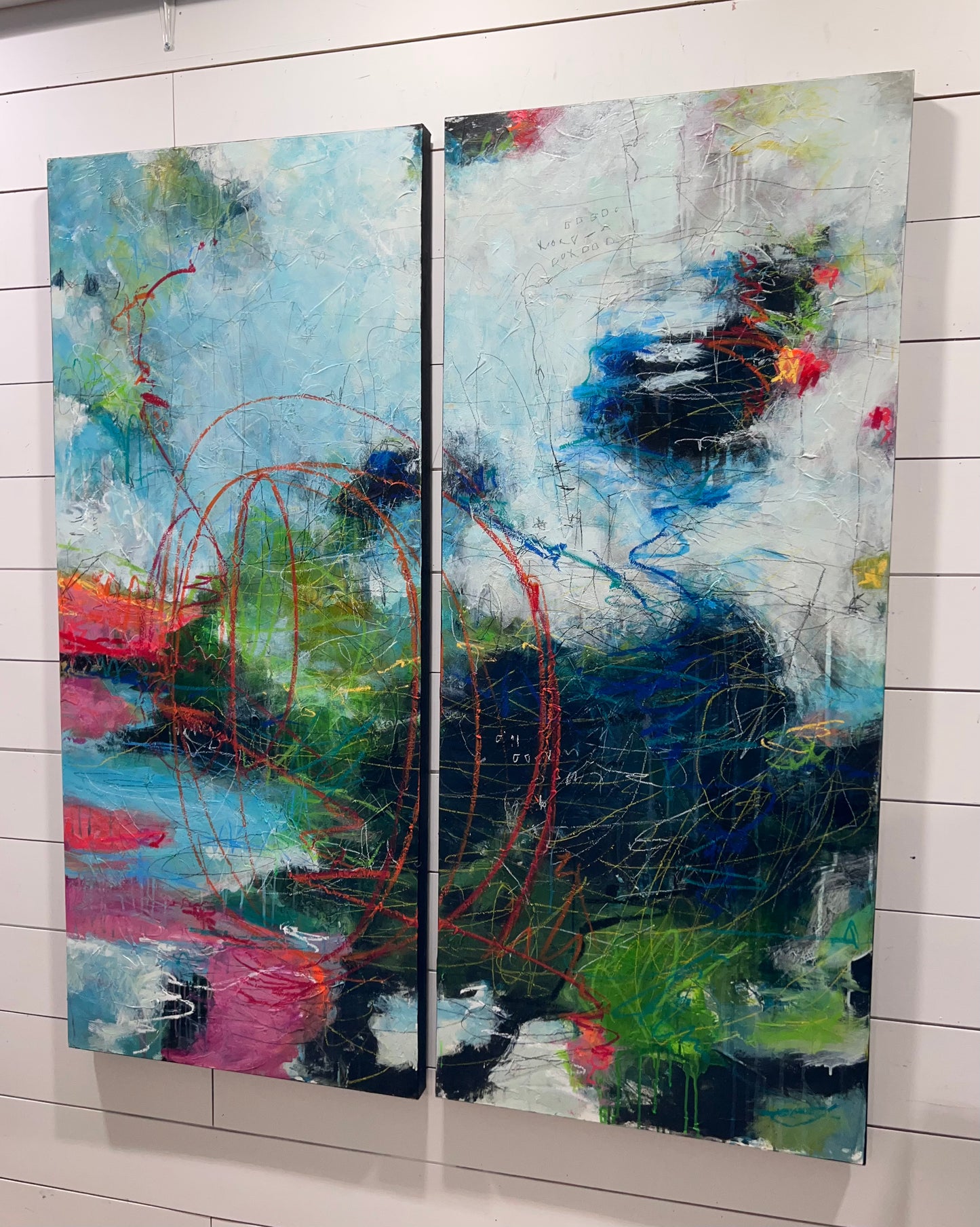 Abstract Painting |56x48| Lilly Pond