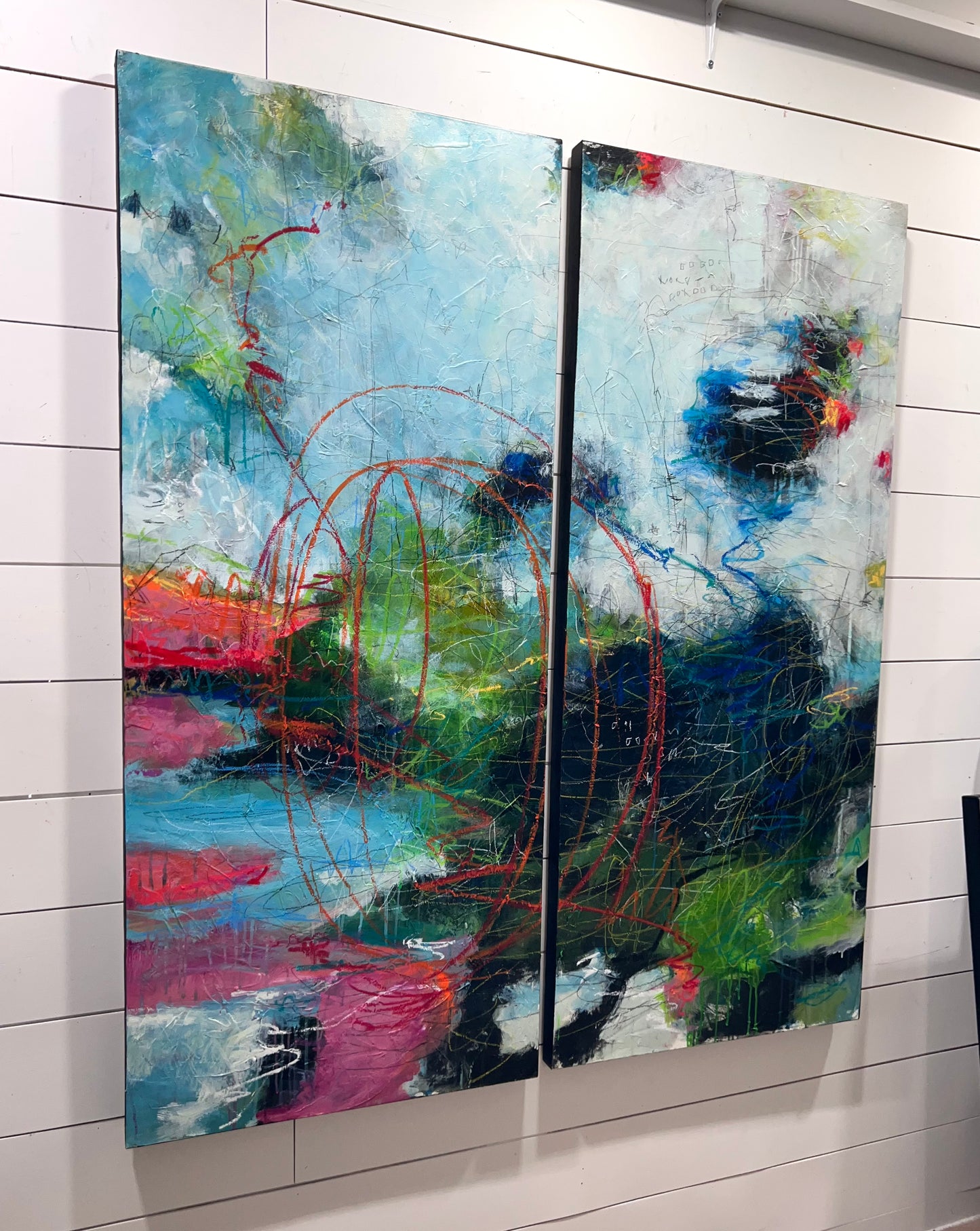 Abstract Painting |56x48| Lilly Pond