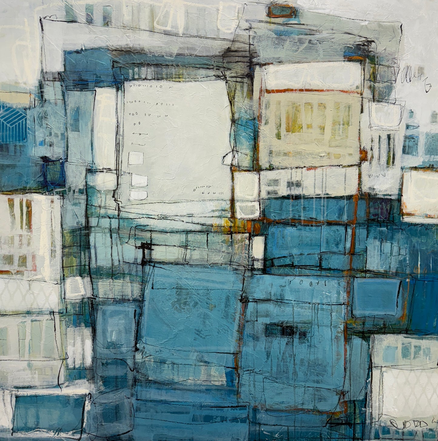 abstract painting 4848 inches lori mirabelli toronto art for sale