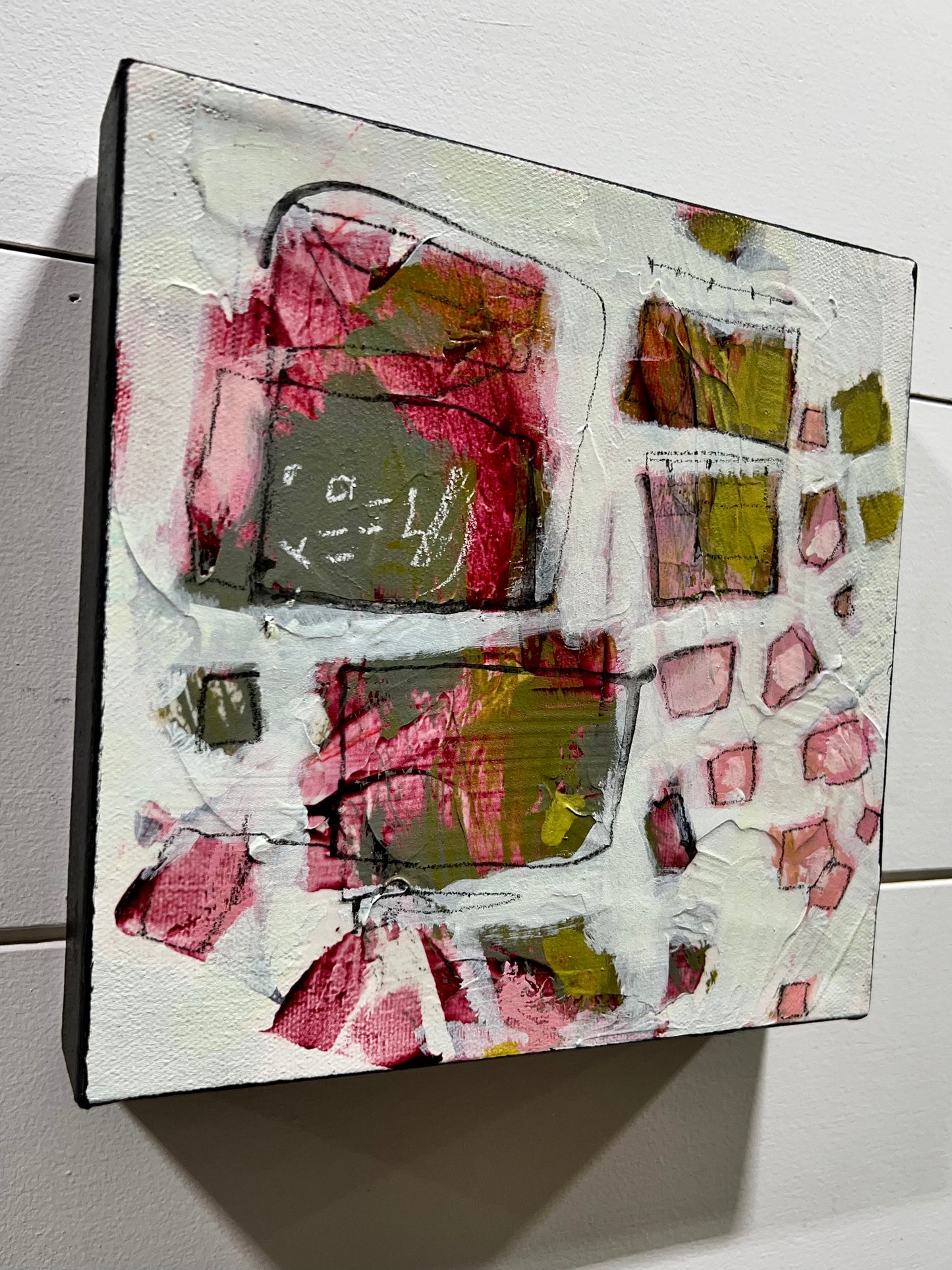 pink 8x8 abstract painting lori mirabelli