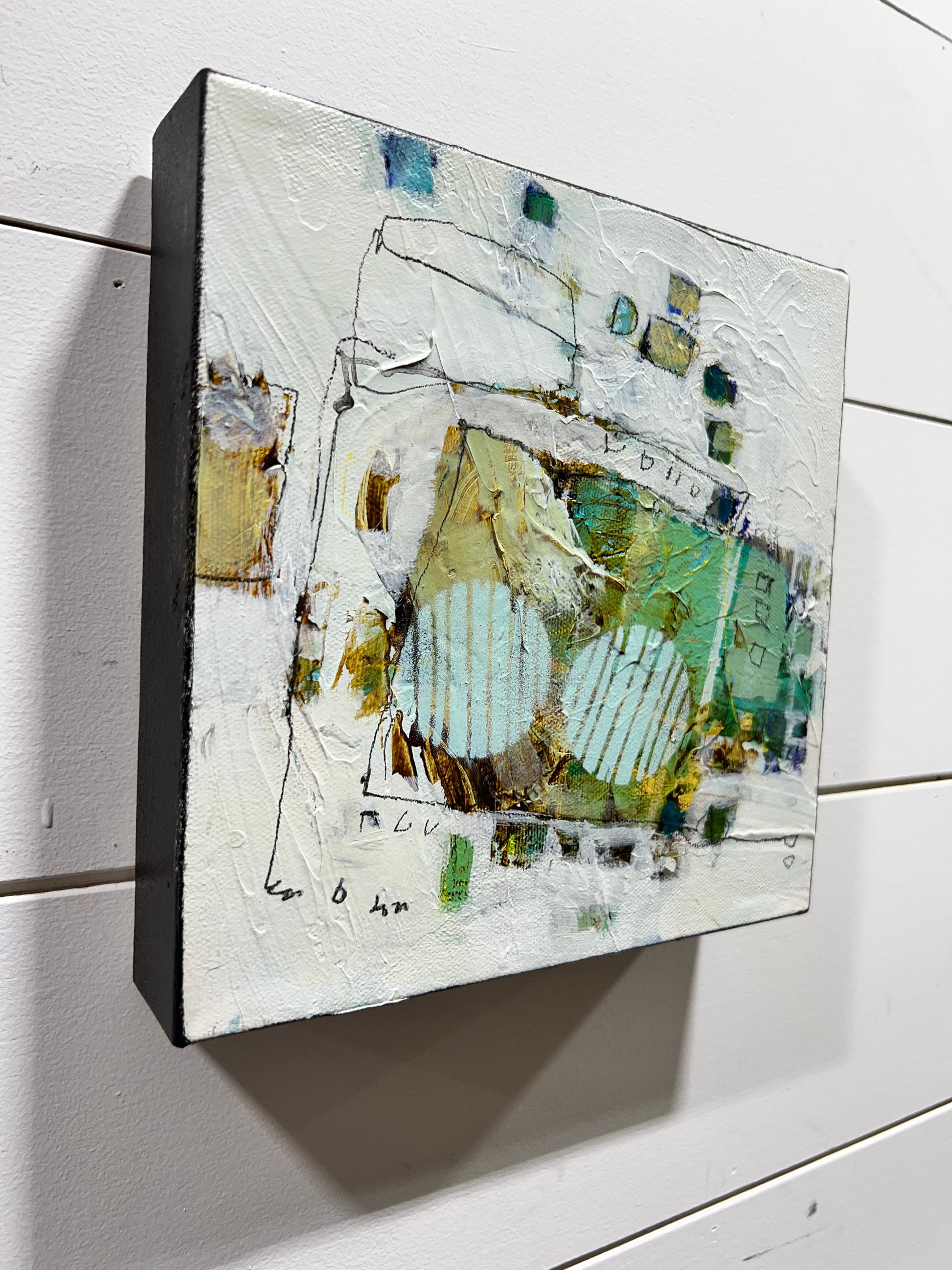 pink 8x8 abstract painting lori mirabelli