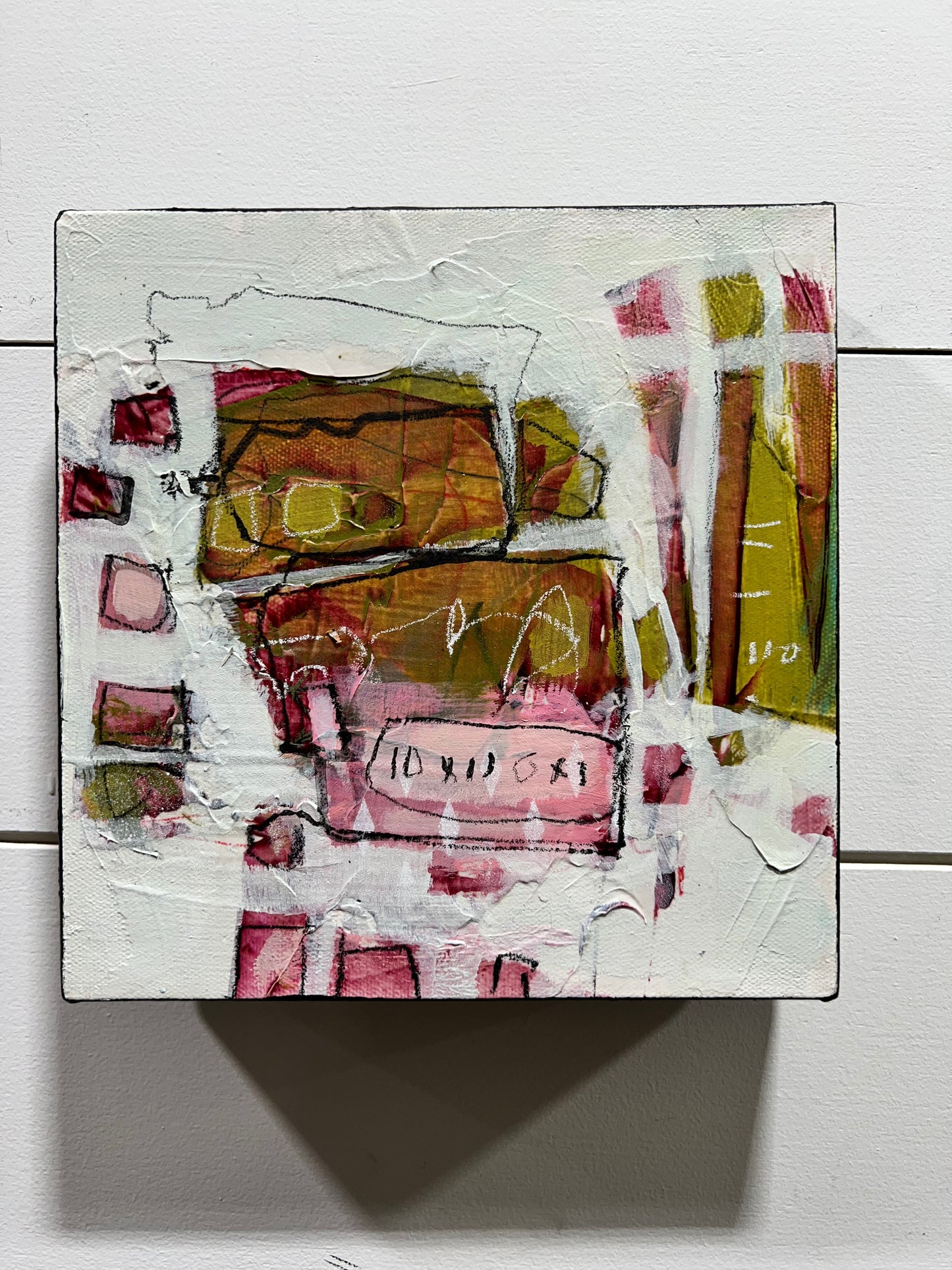 pink 8x8 abstract painting lori mirabelli
