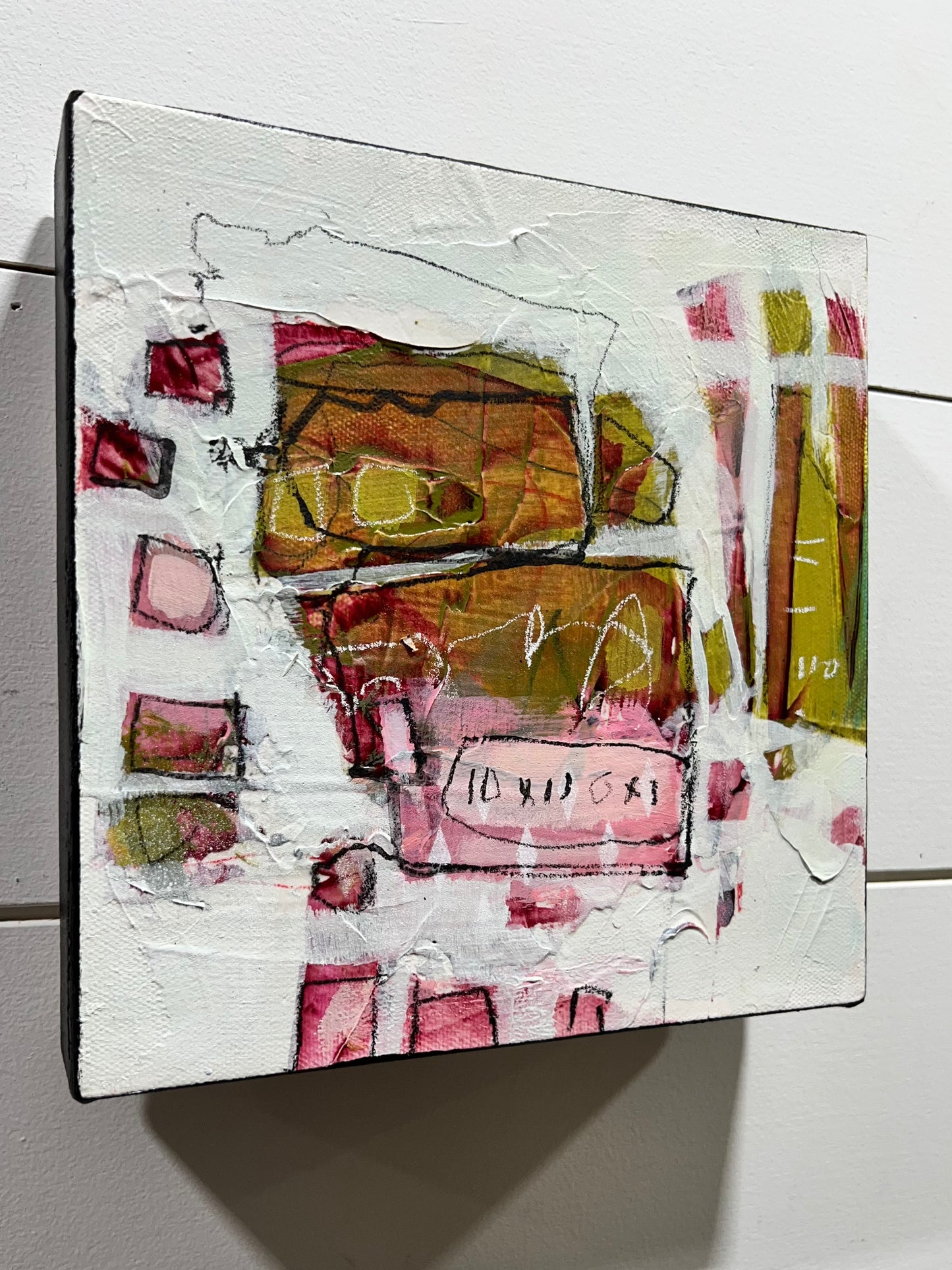pink 8x8 abstract painting lori mirabelli