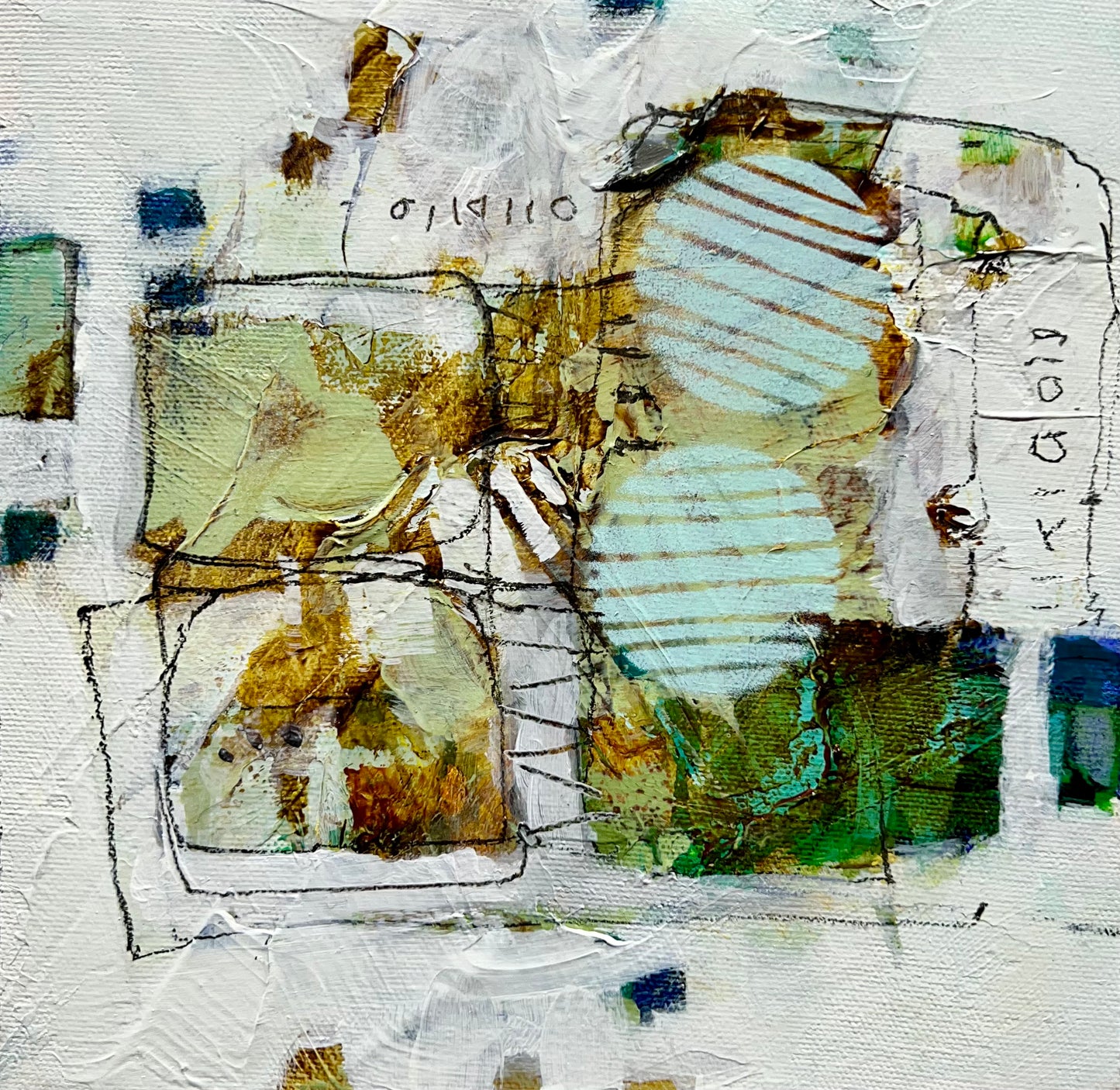 pink 8x8 abstract painting lori mirabelli