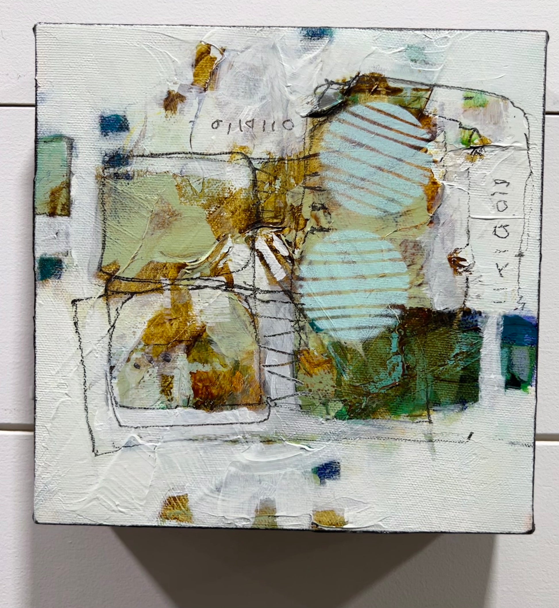 pink 8x8 abstract painting lori mirabelli