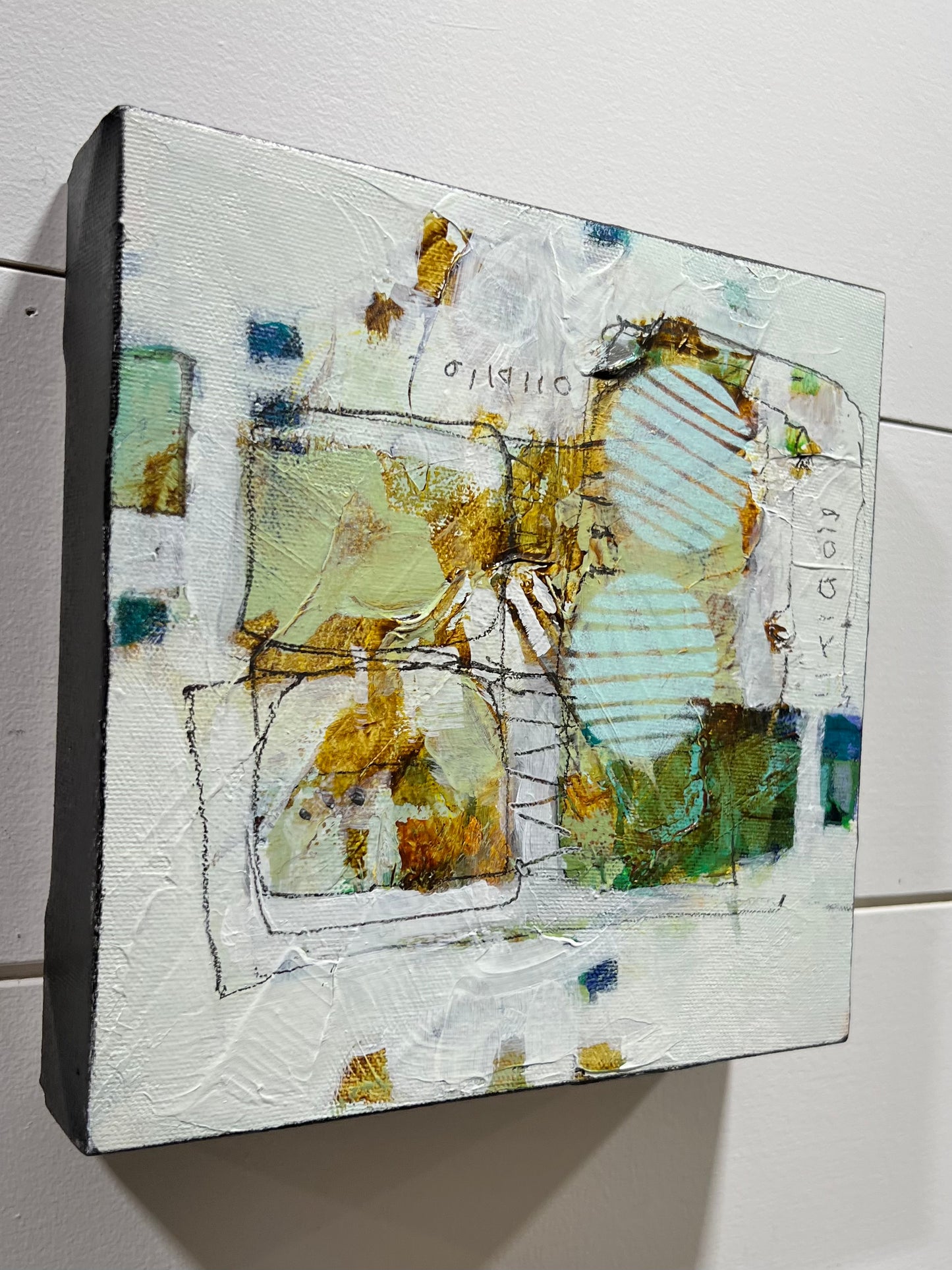 pink 8x8 abstract painting lori mirabelli