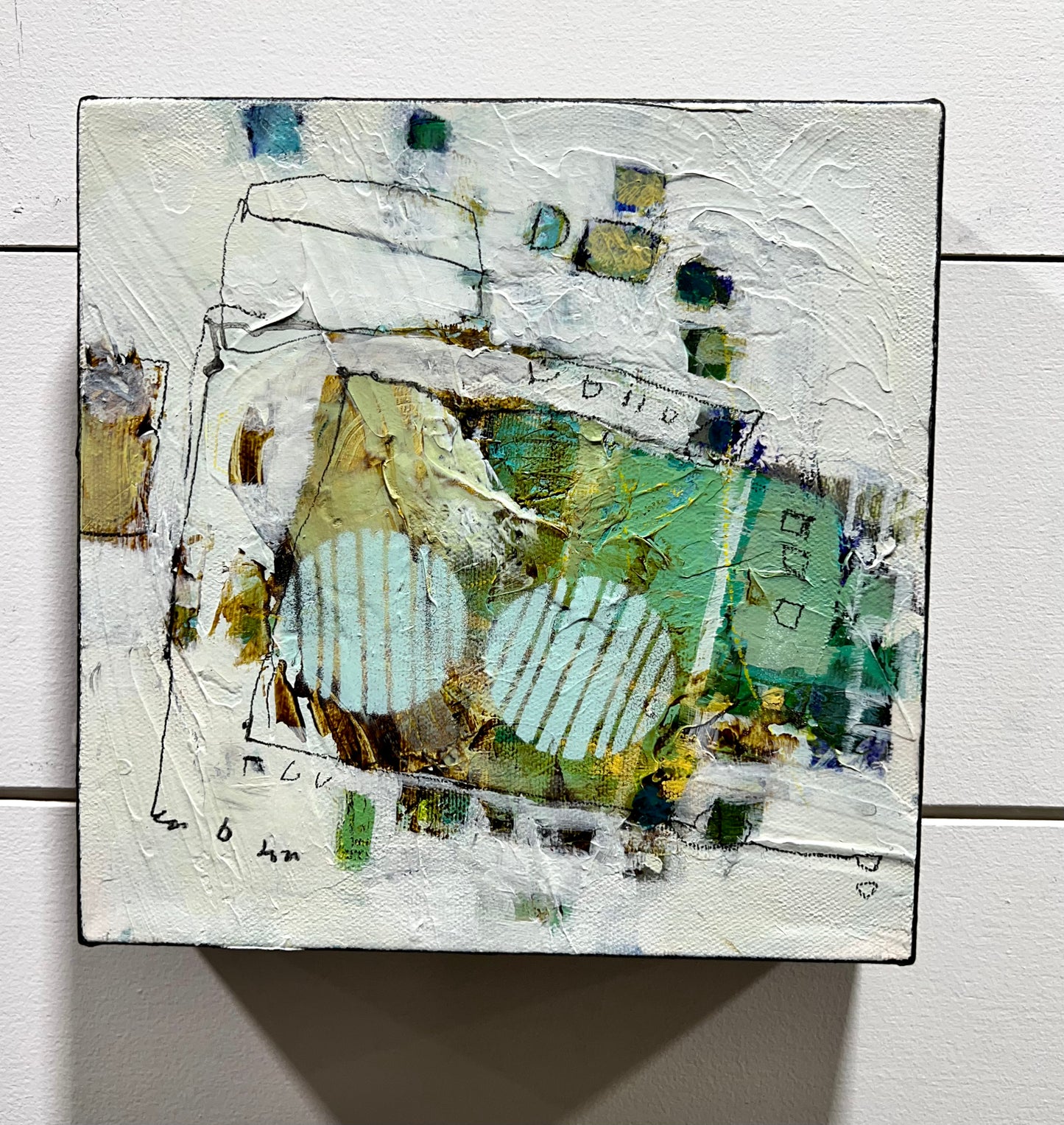 pink 8x8 abstract painting lori mirabelli