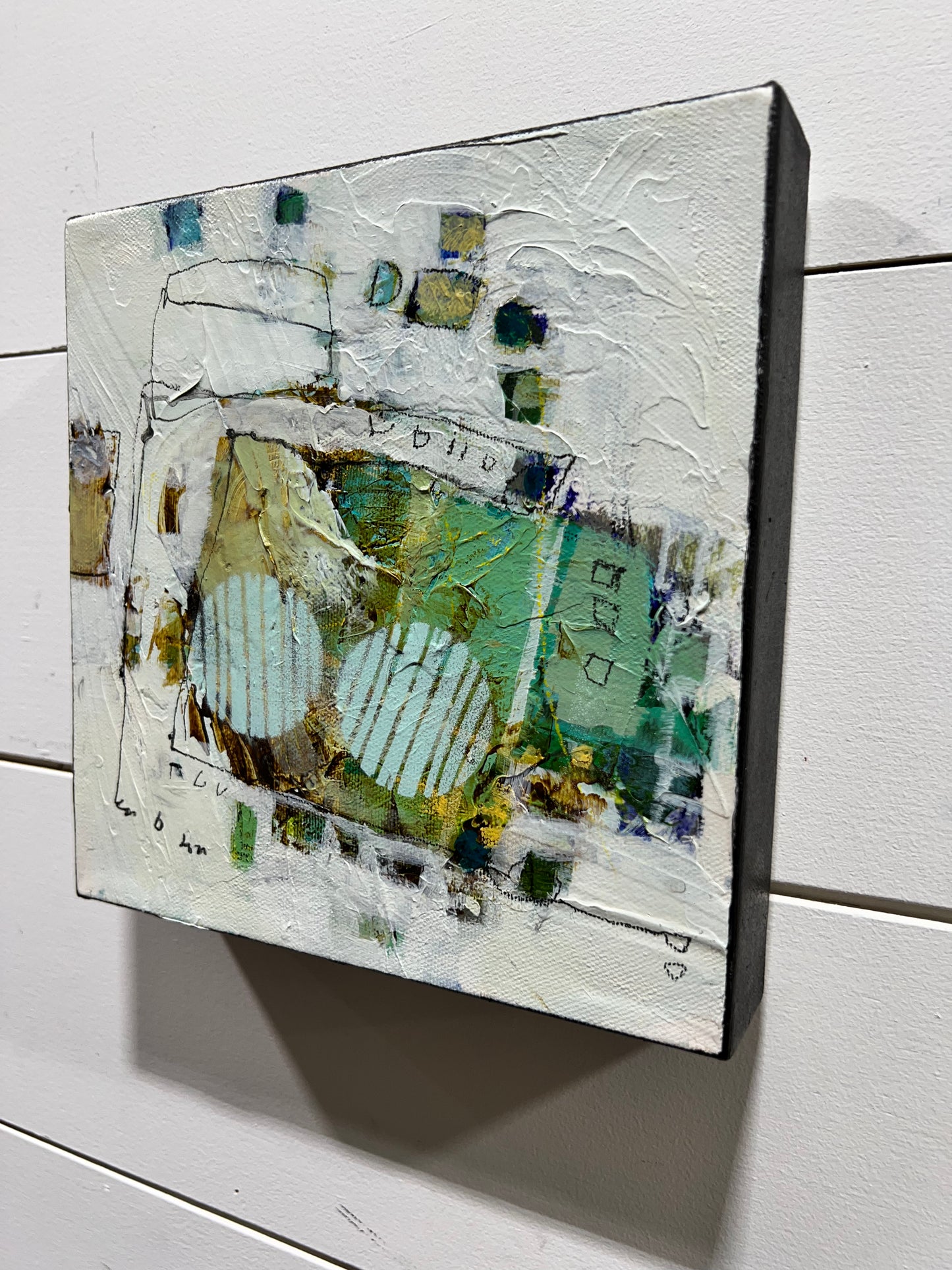 pink 8x8 abstract painting lori mirabelli