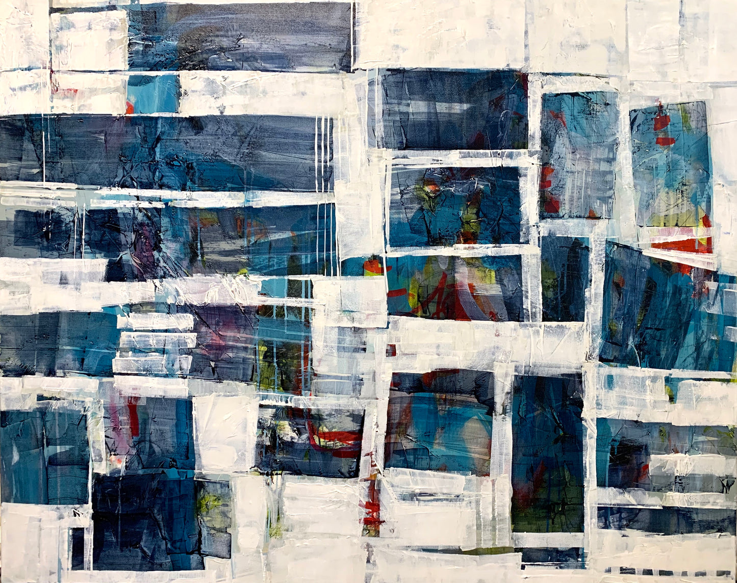Show's Over 48x60 inches abstract art for sale