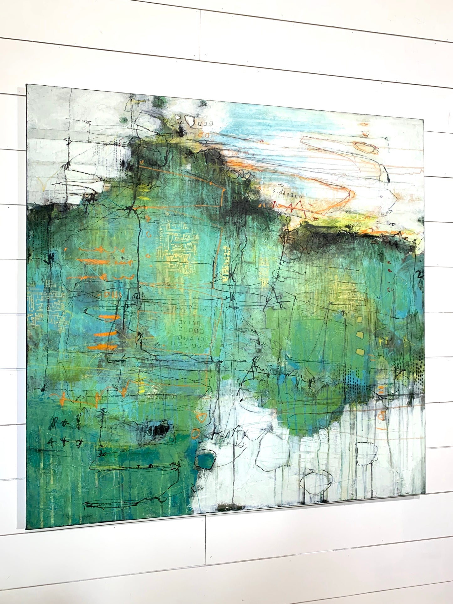 abstract art for sale green
