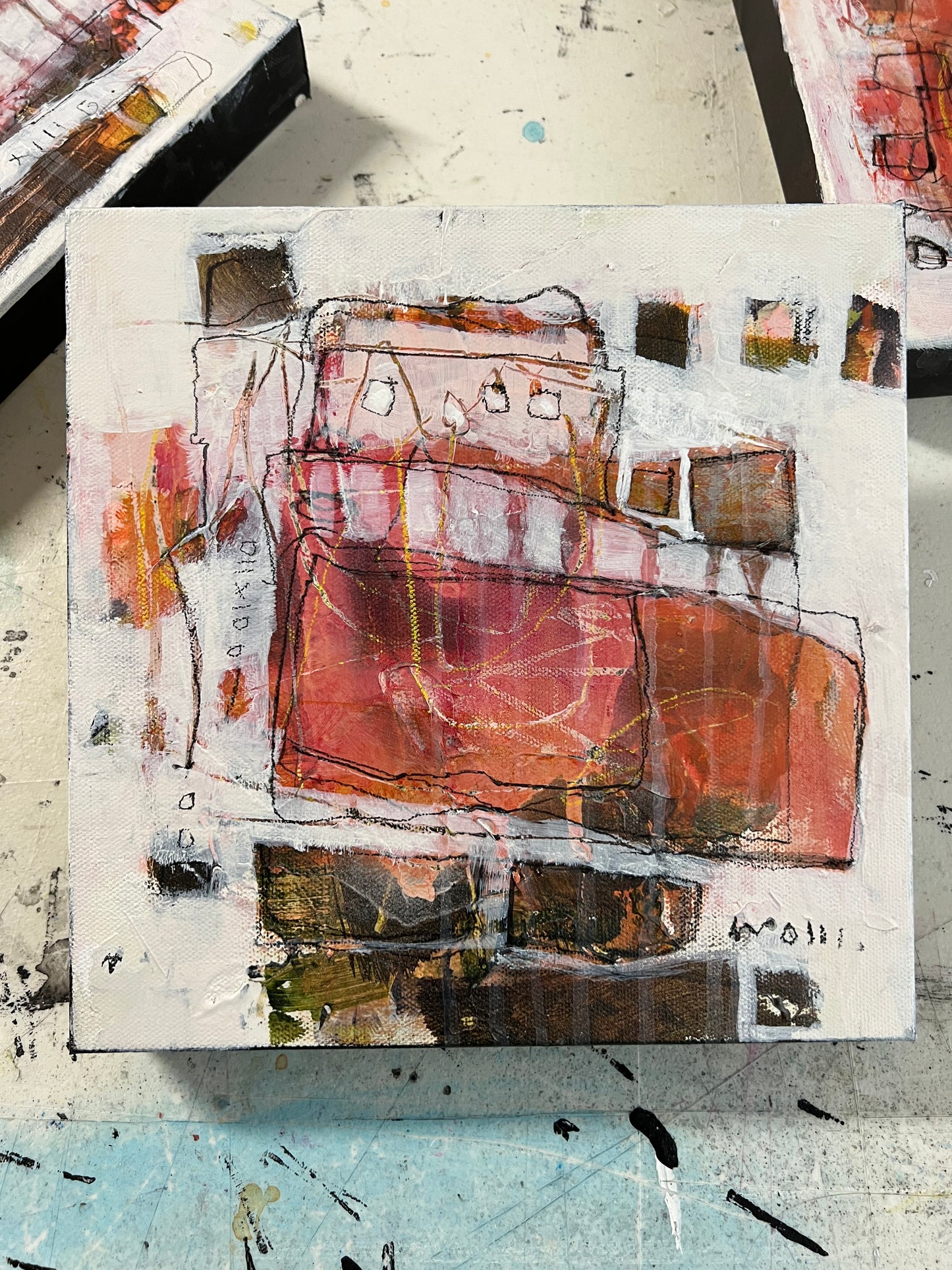 abstract fine art painting 10x10 lori mirabelli ottawa new york toronto