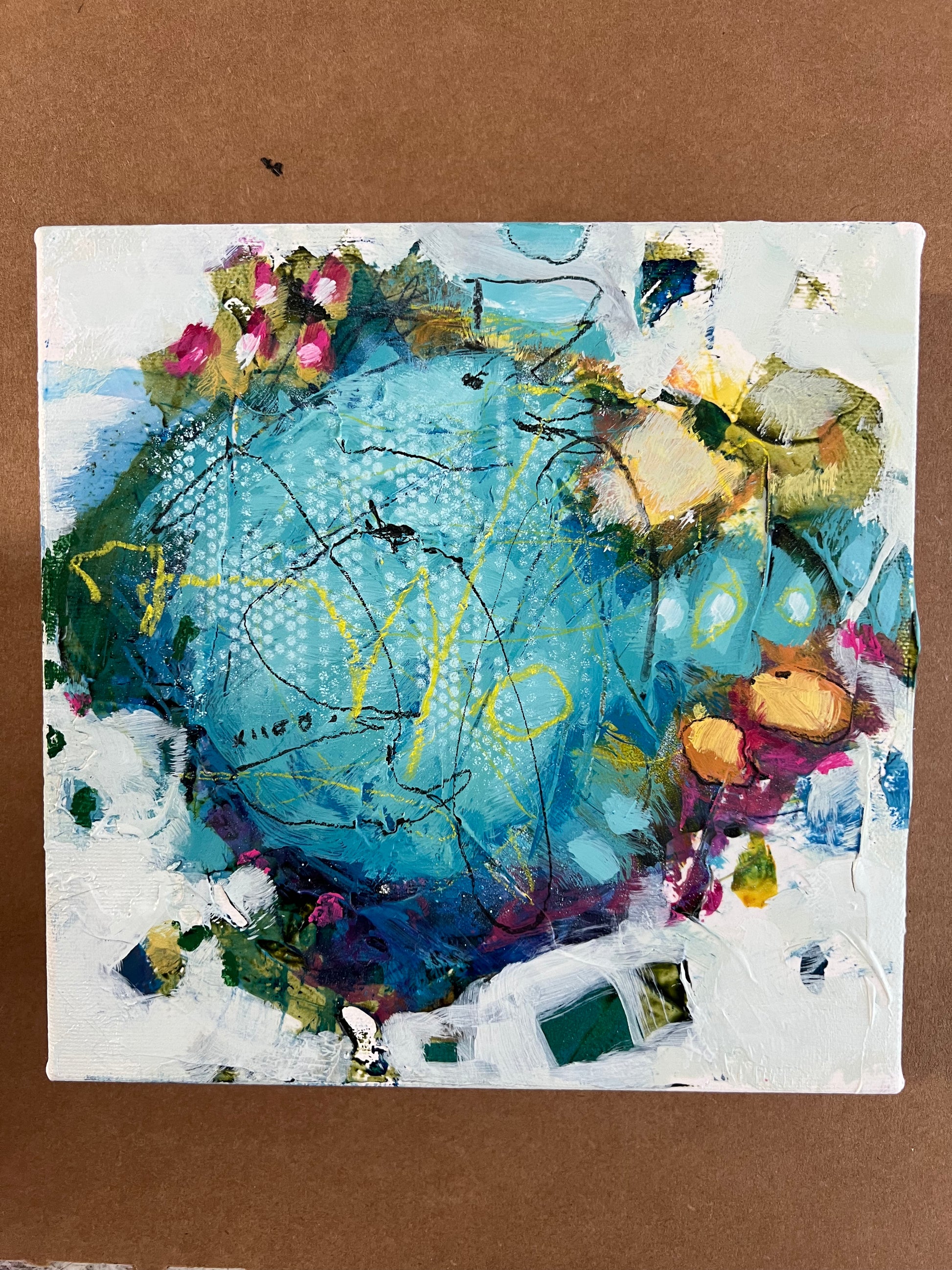 Small original art paintings for sale 8x8 Lori Mirabelli