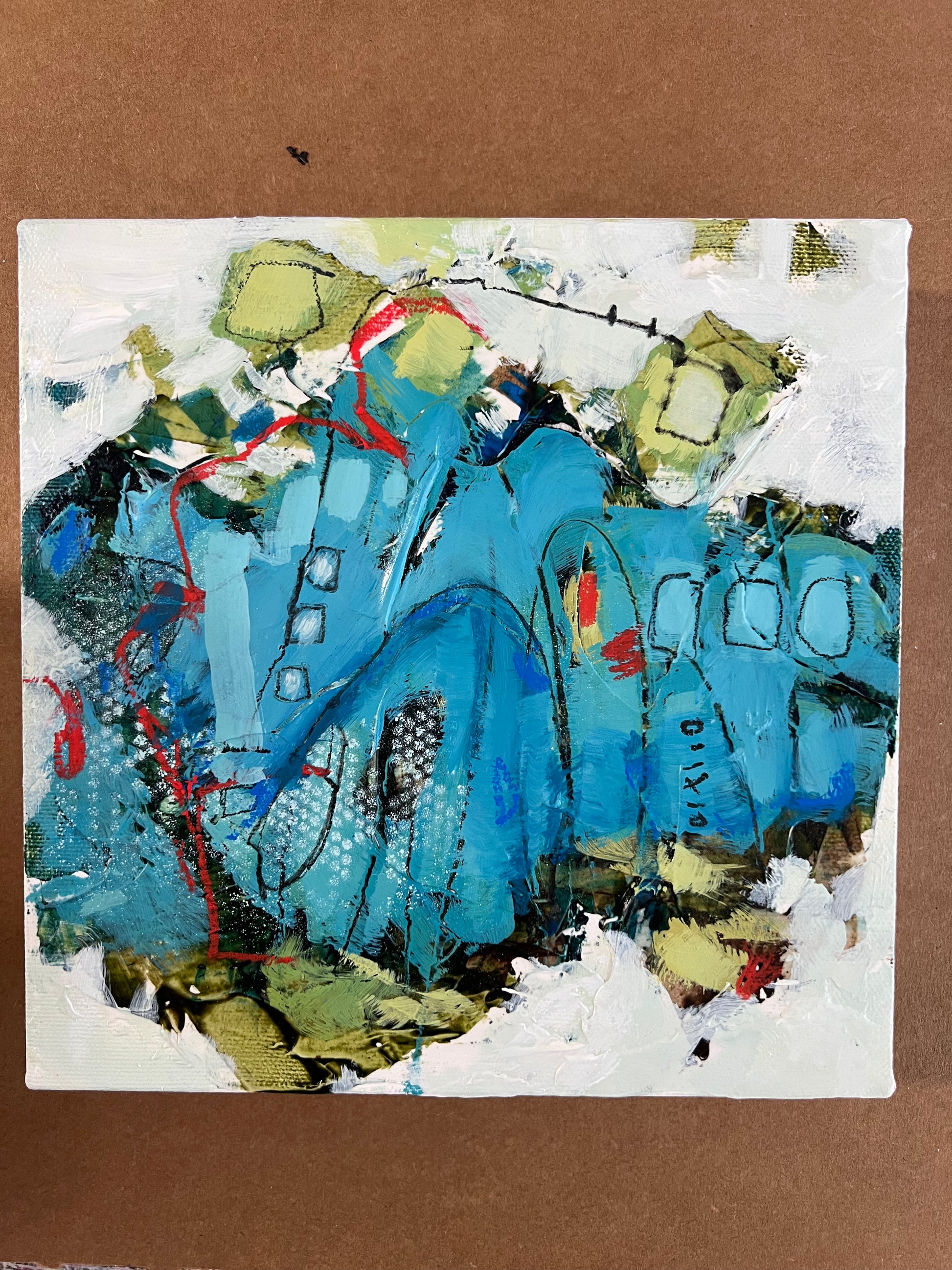 Small original art paintings for sale 8x8 Lori Mirabelli