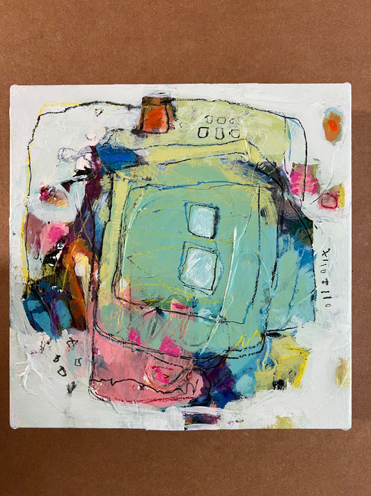 Small original art paintings for sale 8x8 Lori Mirabelli