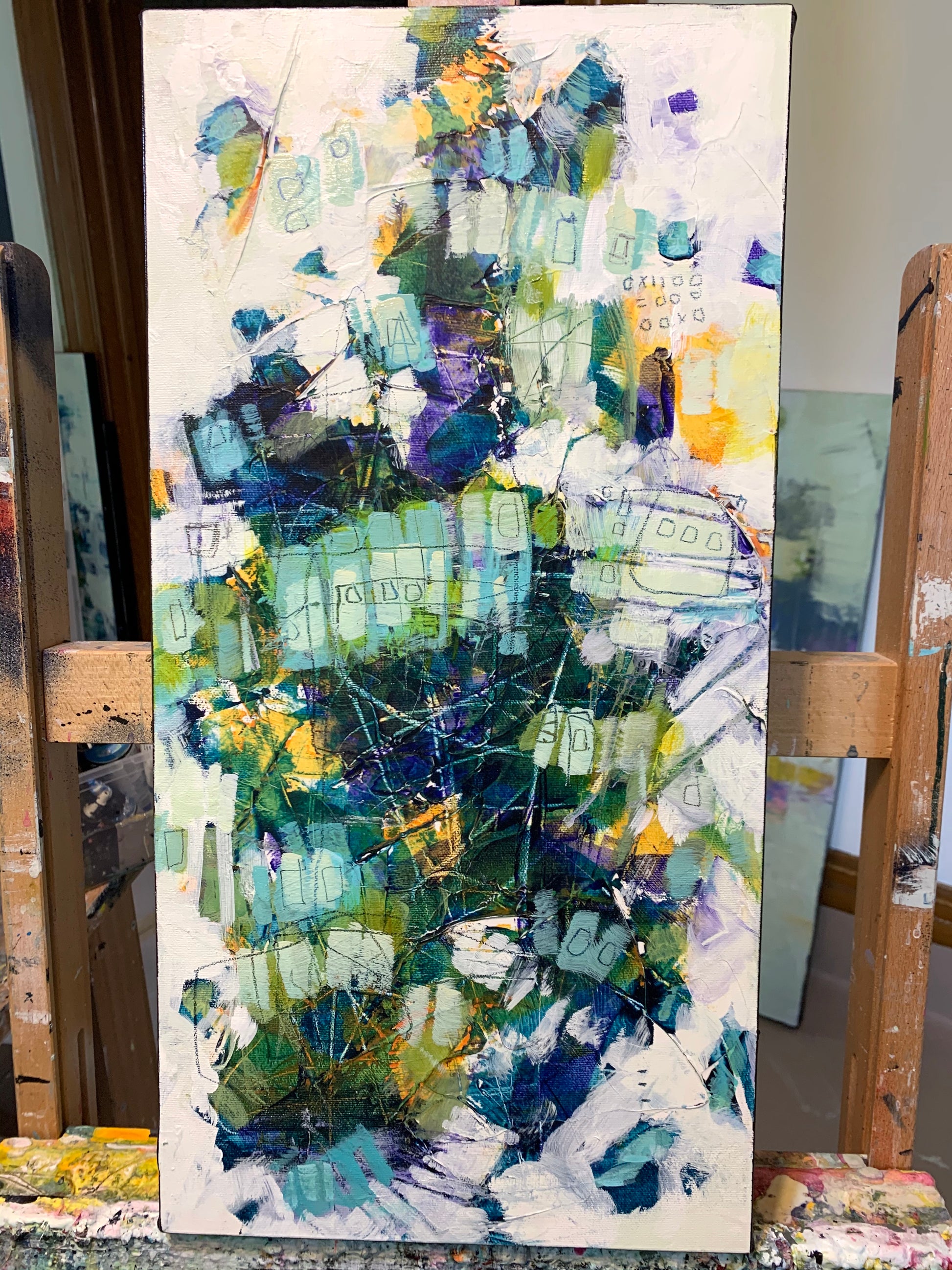 ABSTRACT FLOWER PAINTING