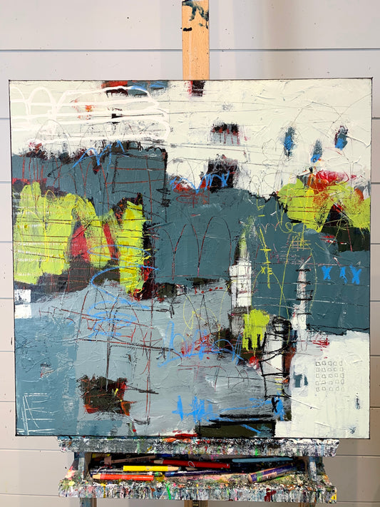 Fine Art Abstract Painting Local Artist Lori Mirabelli