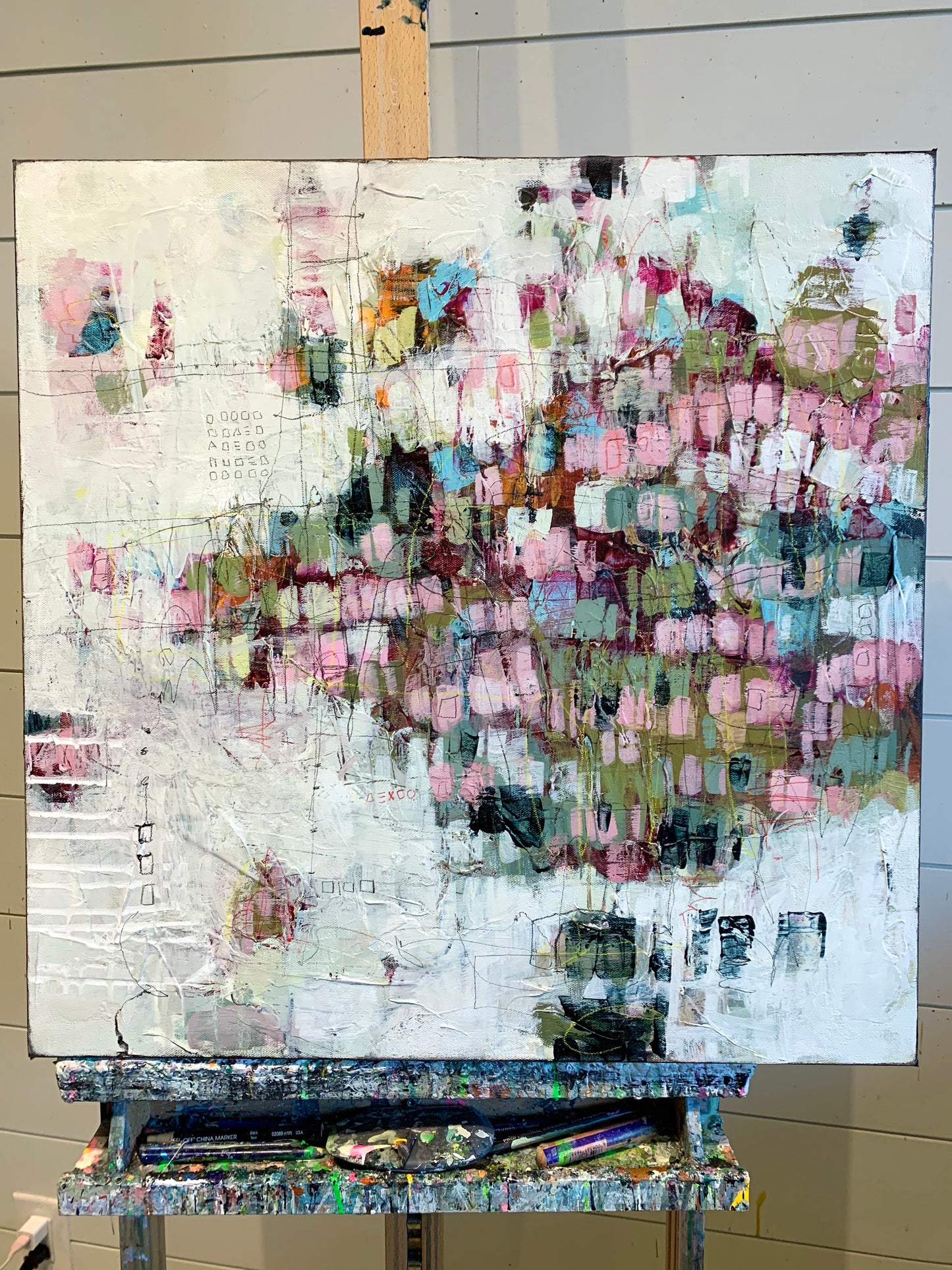 Rusty Breezes | 24x24 | Abstract Art Painting