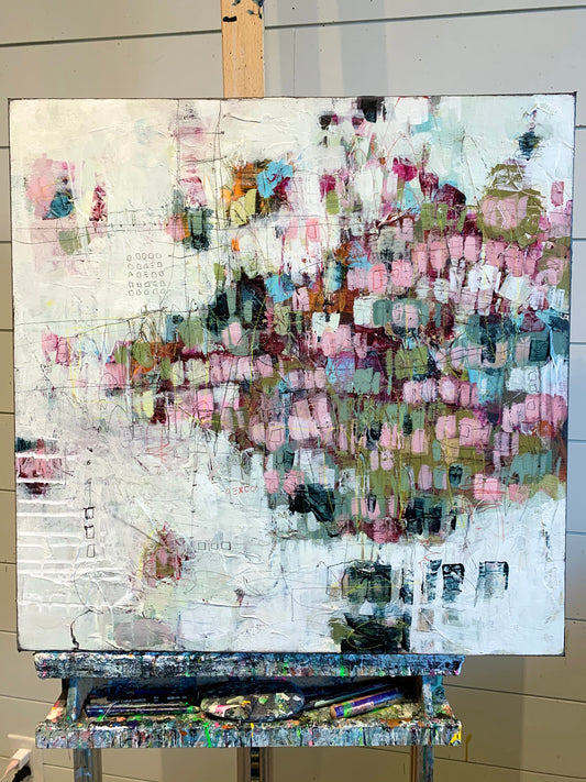 Rusty Breezes | 24x24 | Abstract Art Painting