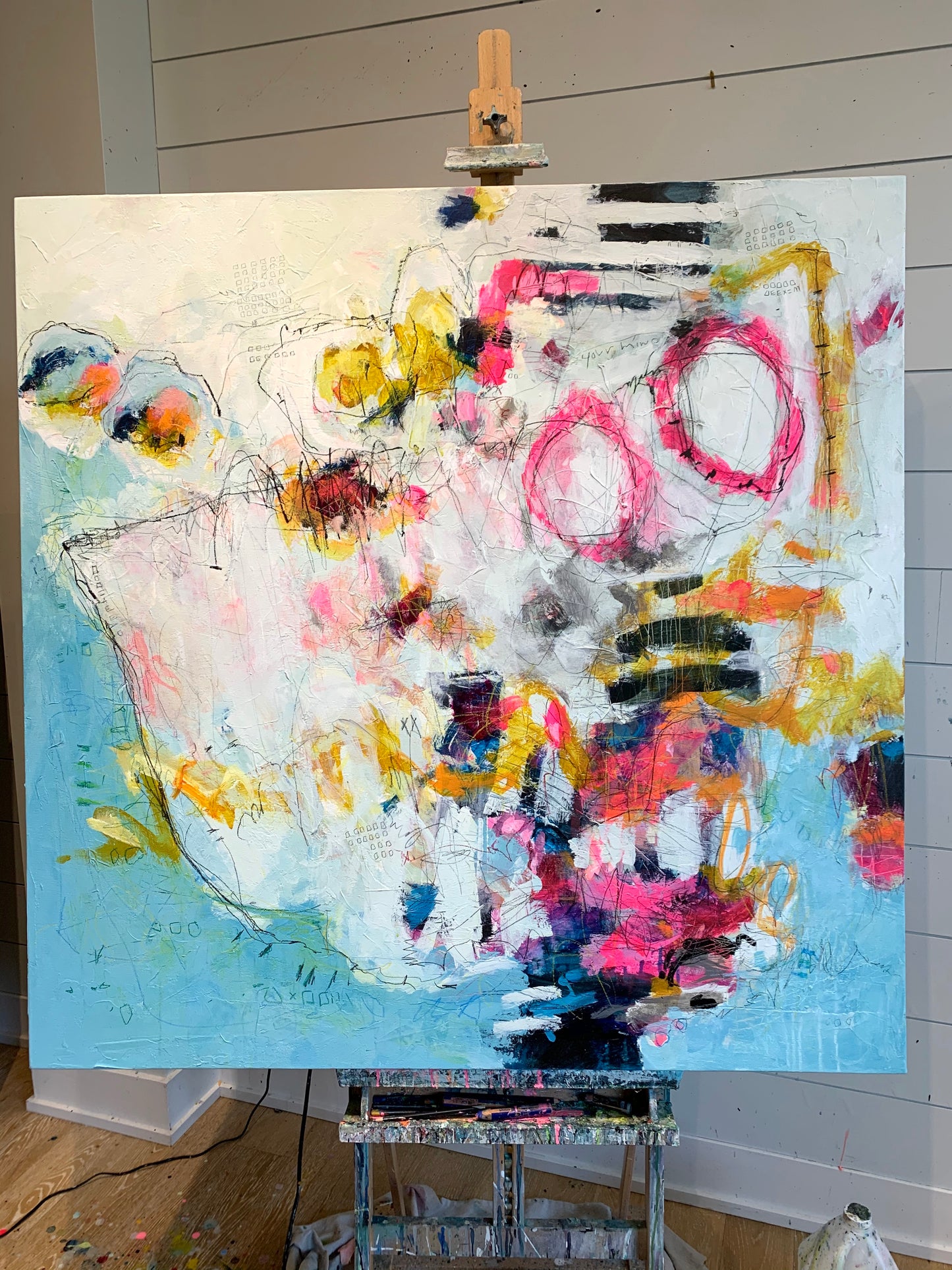 blue large abstract art