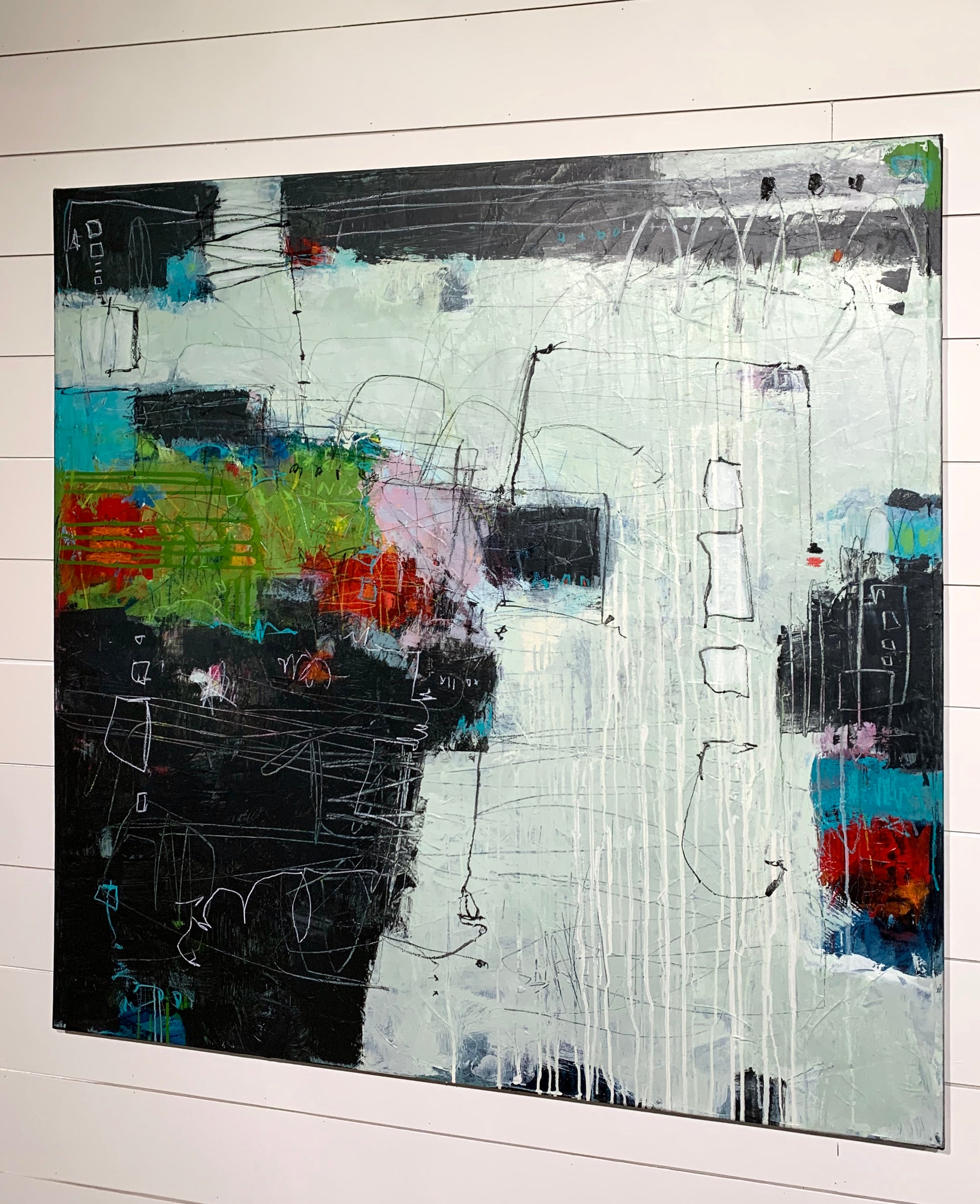 abstract paintings for sale 48x48 Lori mirabelli