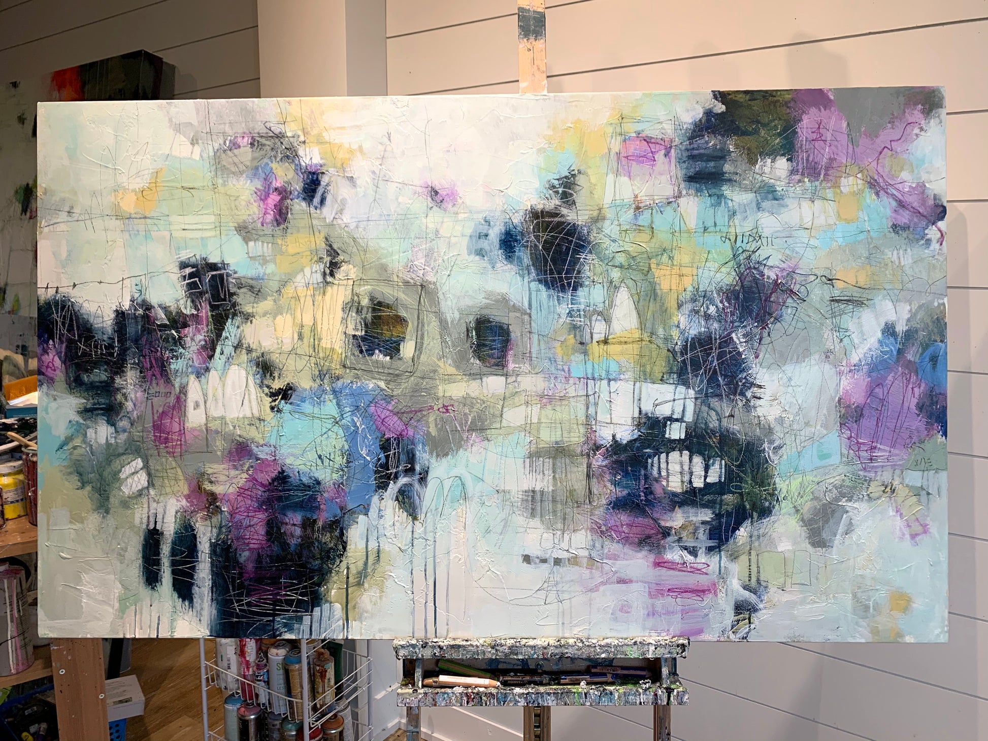 Local artist, abstract art gallery