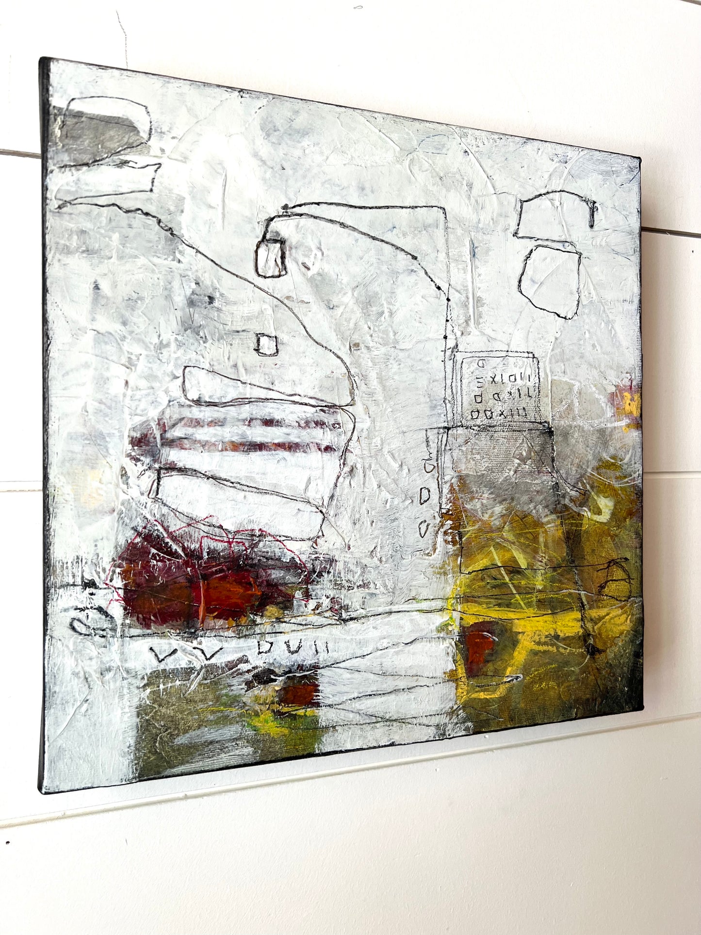 acrylic abstract painting 12x12 lori mirabelli