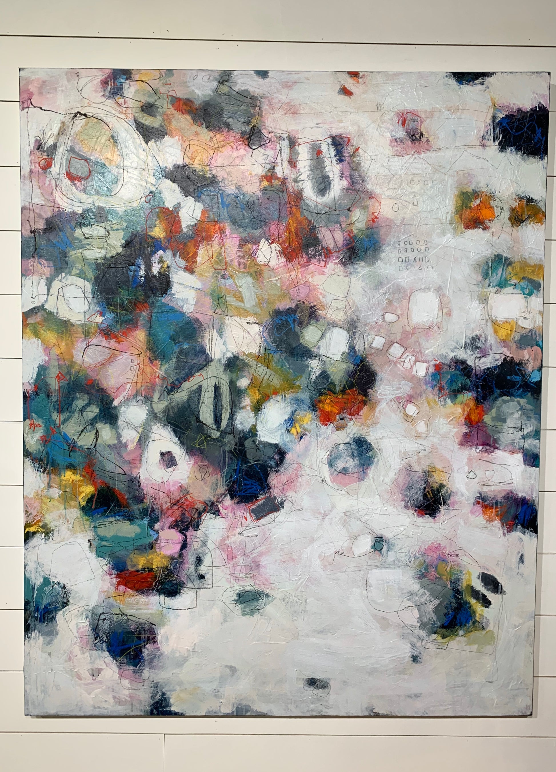 abstract acrylic painting by New york Artist Lori Mirabelli