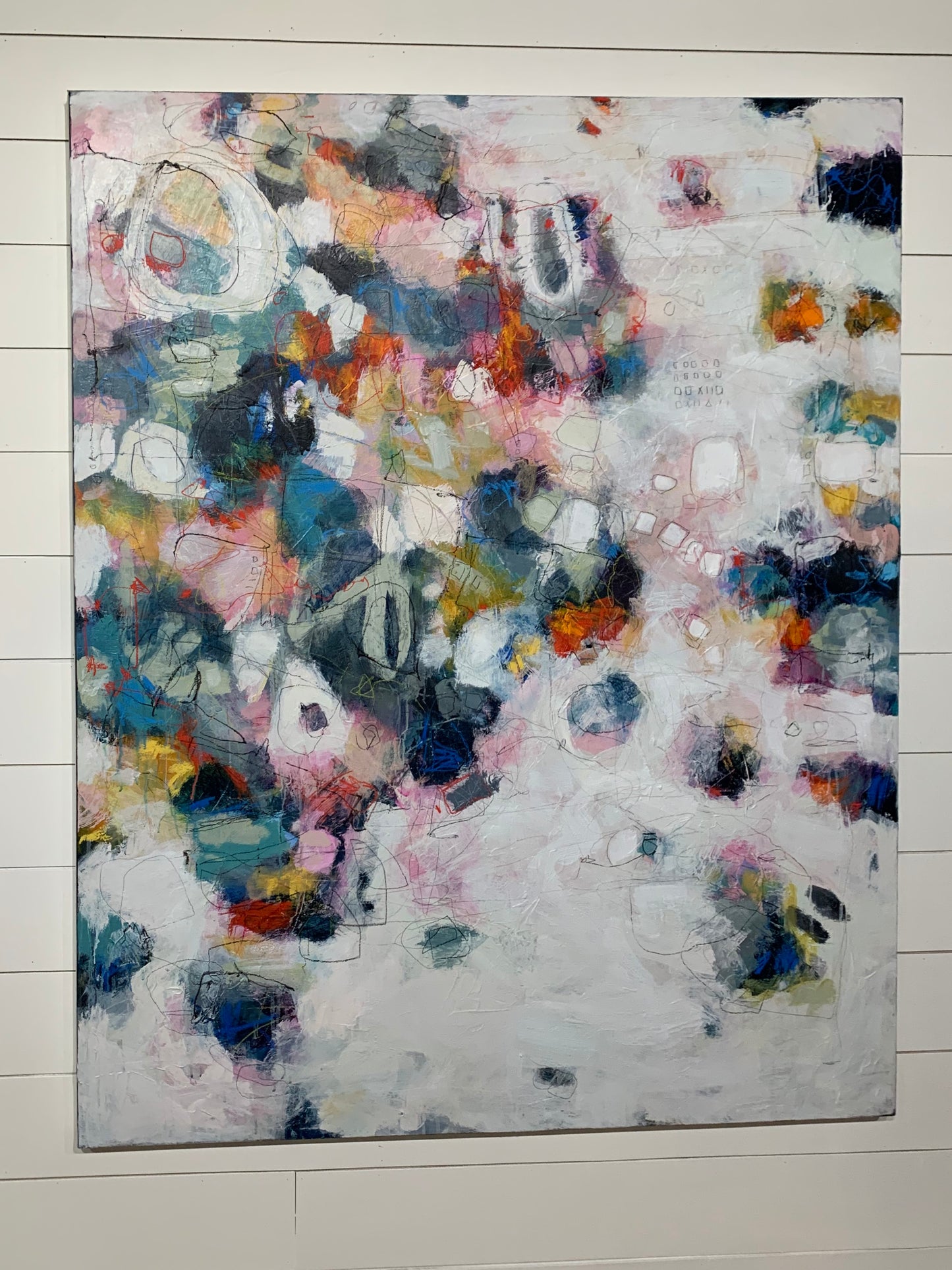 abstract acrylic painting by New york Artist Lori Mirabelli