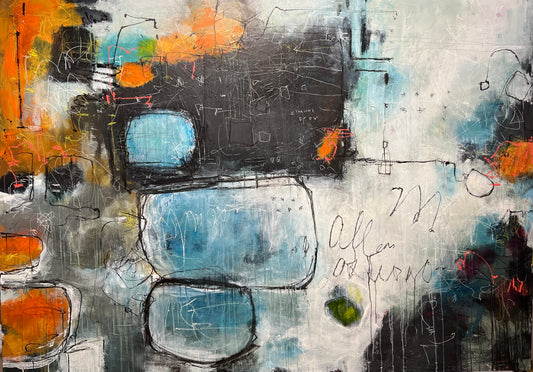 abstract painting large wall art Rome Lori Mirabelli