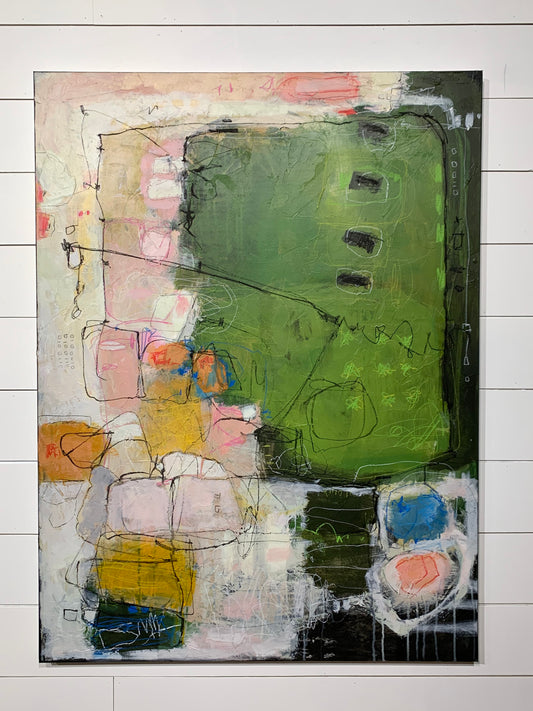 abstract paintings 48x36 fine artist Lori Mirabelli