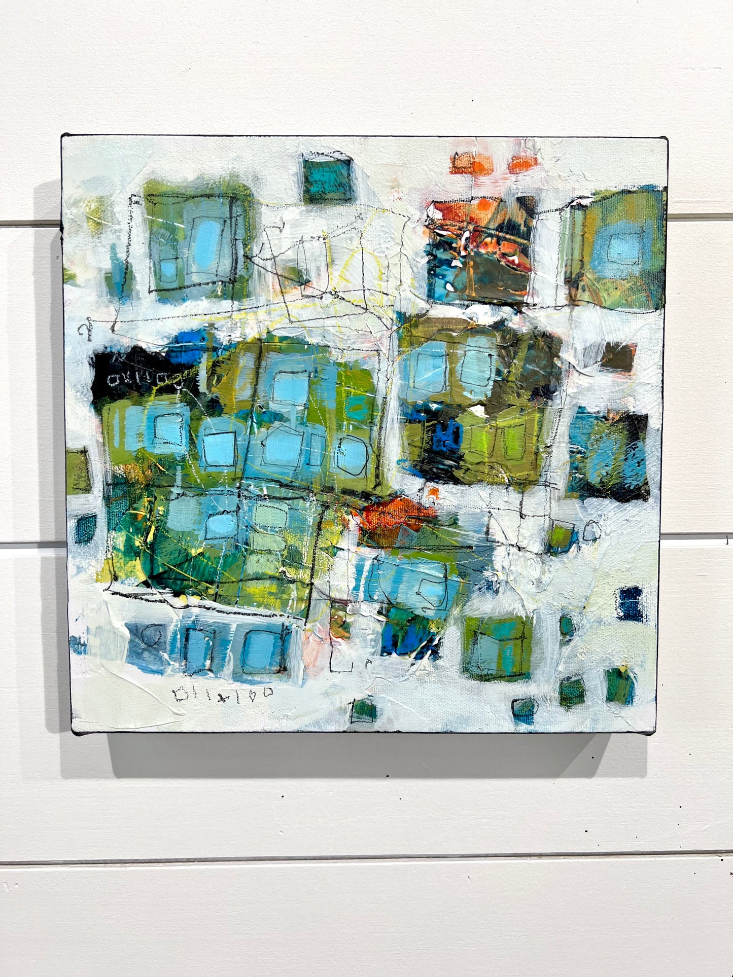 Abstract acrylic painting by Lori Mirabelli