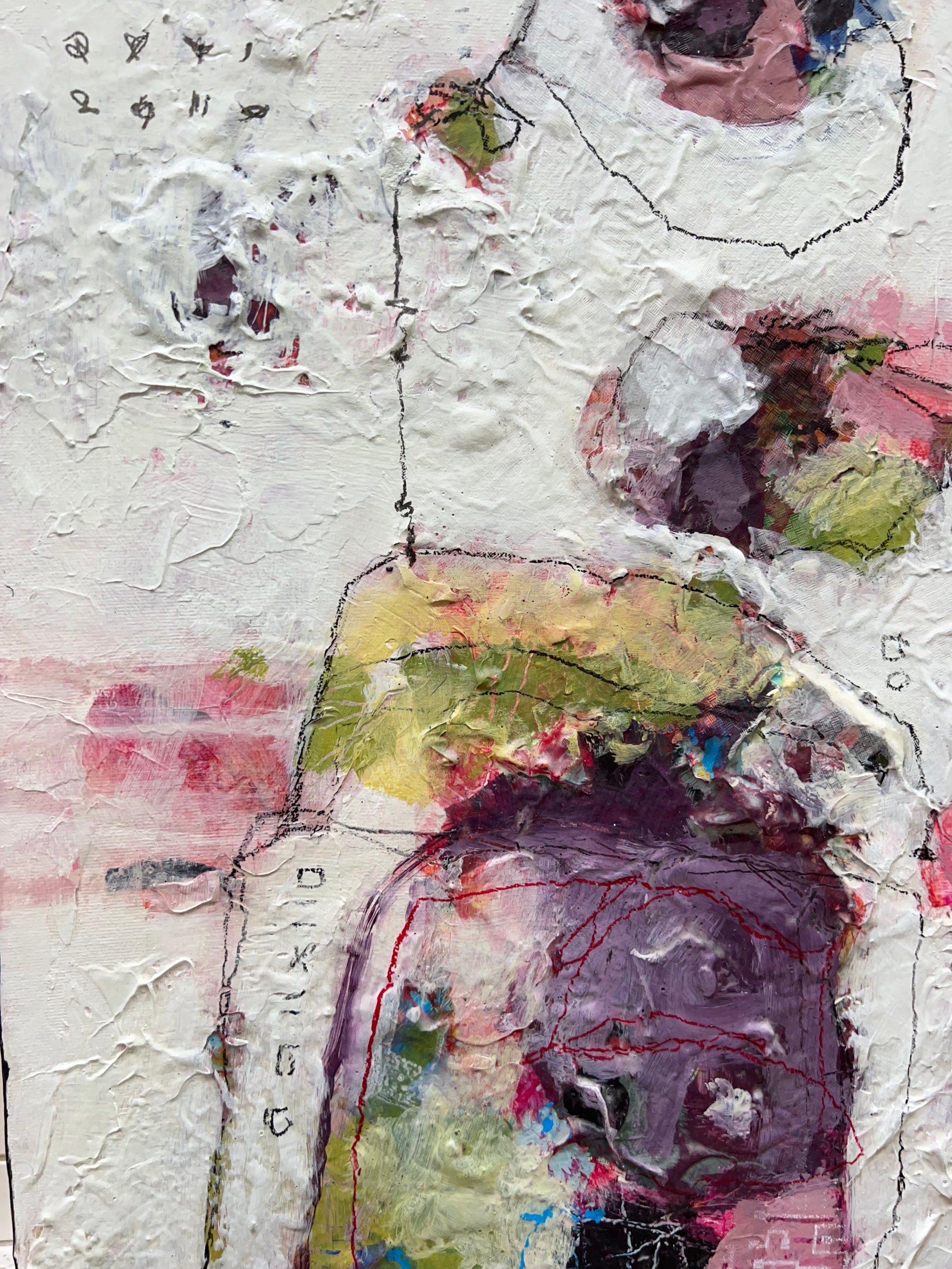 wall art painting 30x12 abstract art Lori Mirabelli