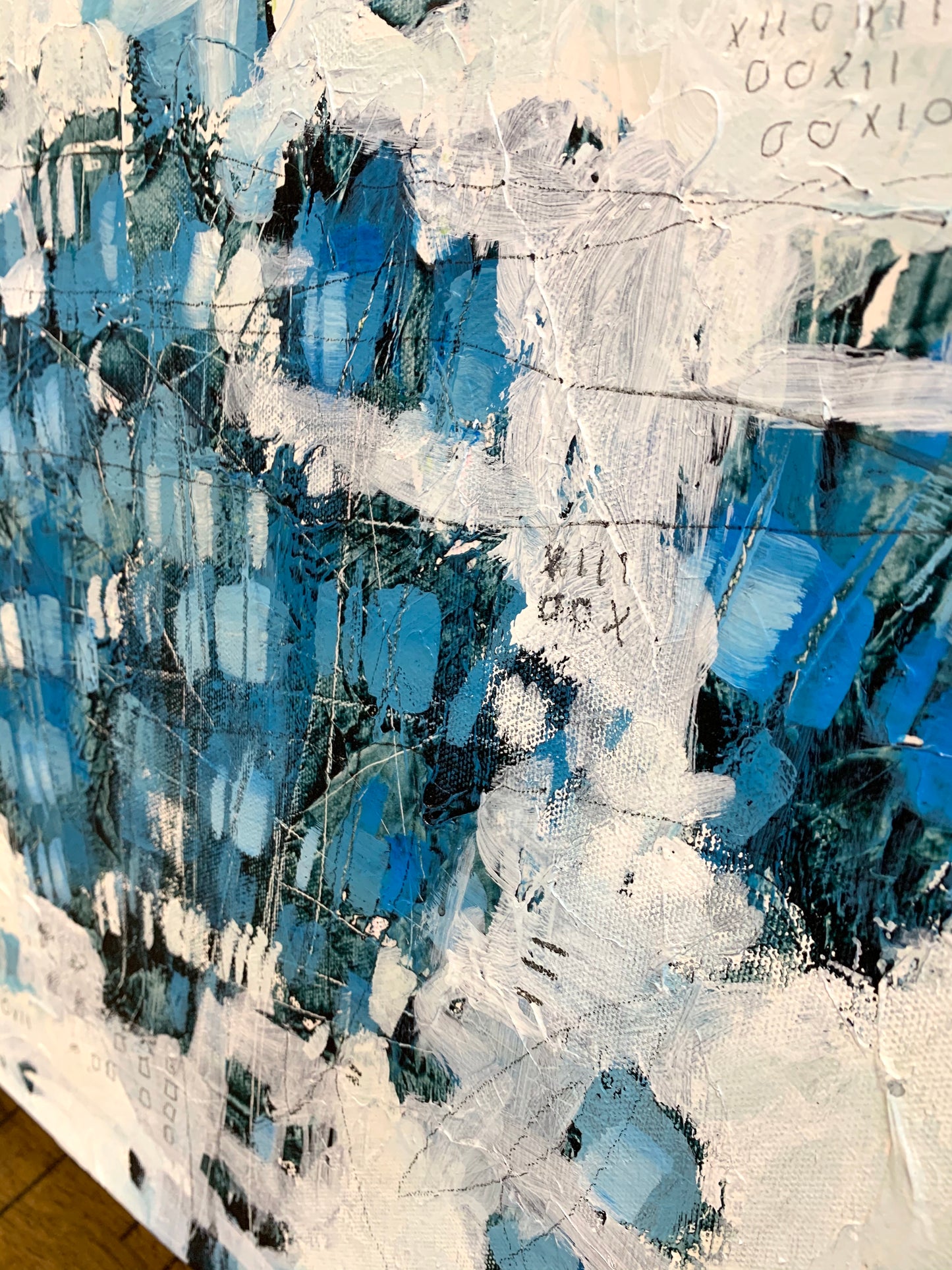 details or blue artwork